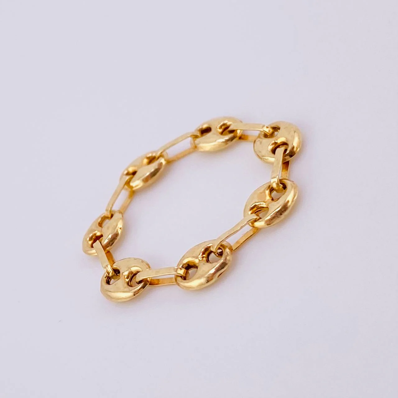 Anillo Gc 0.8gr / T4 1/4 / 4.1mm Oro Amarillo 18K - Image 2