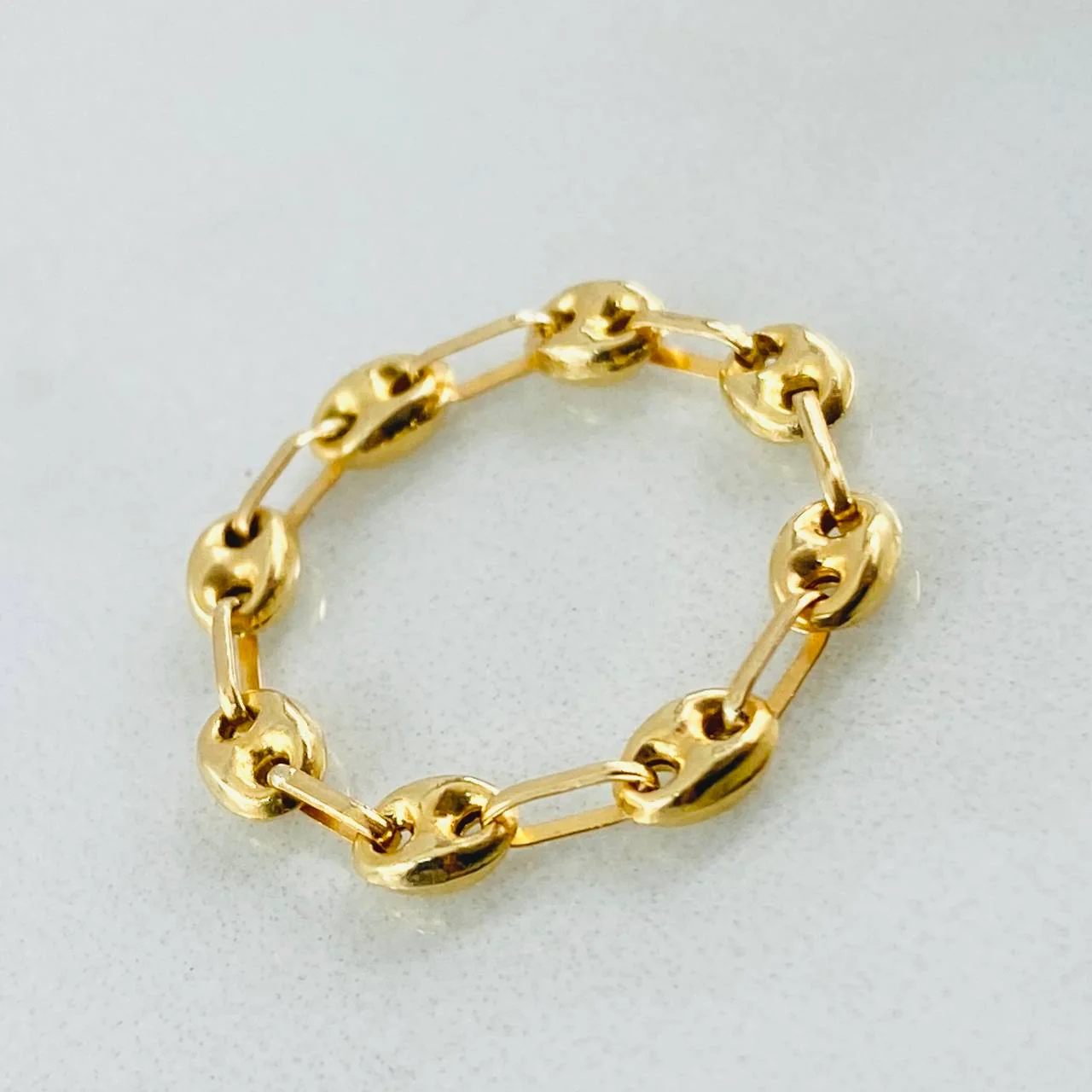 Anillo Gc 0.9gr / T7 - T7 1/4 / 4mm Oro Amarillo 18K - Image 2