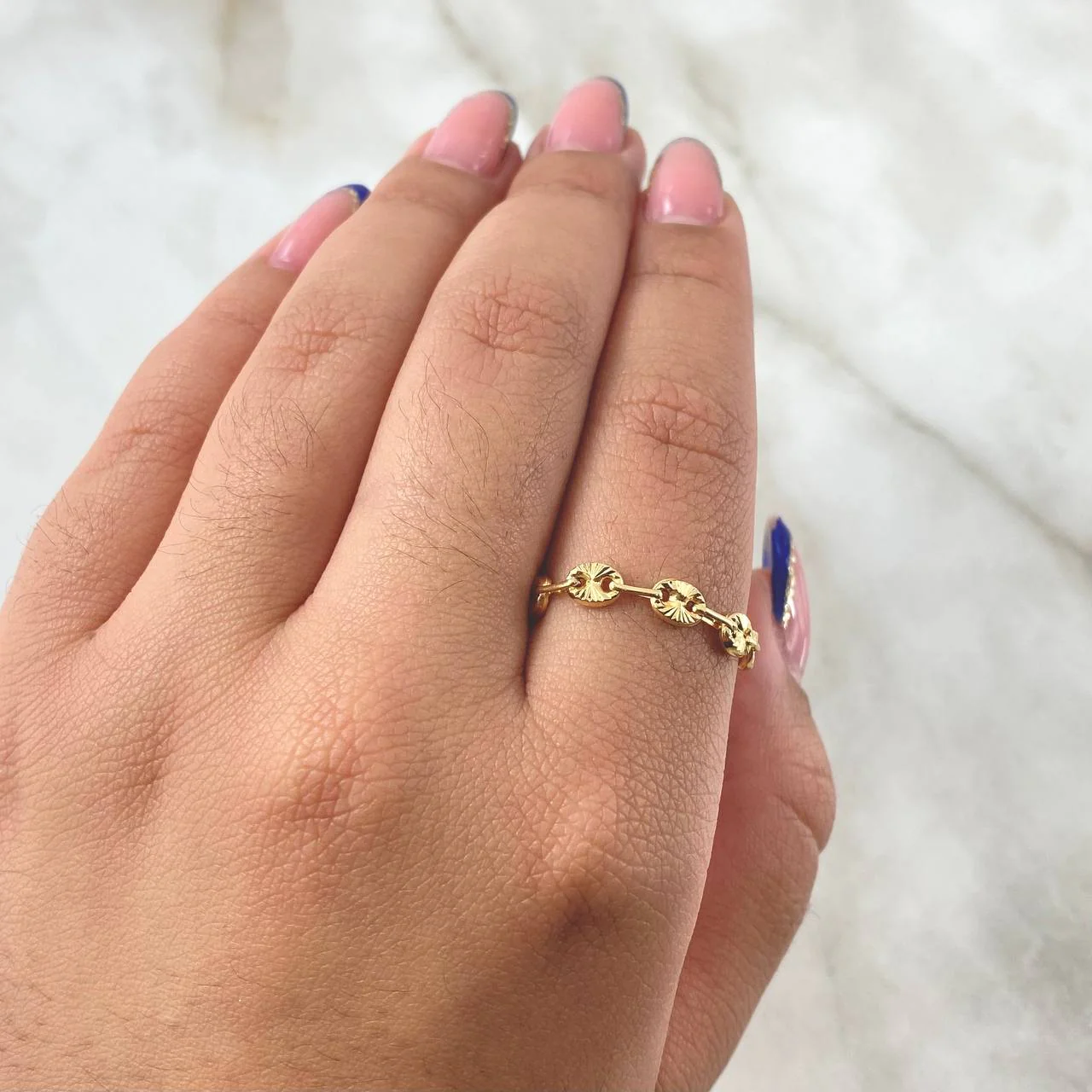 Anillo Gc Diamantado 0.75gr / T7 / 3.4mm Oro Amarillo 18K © - Image 3
