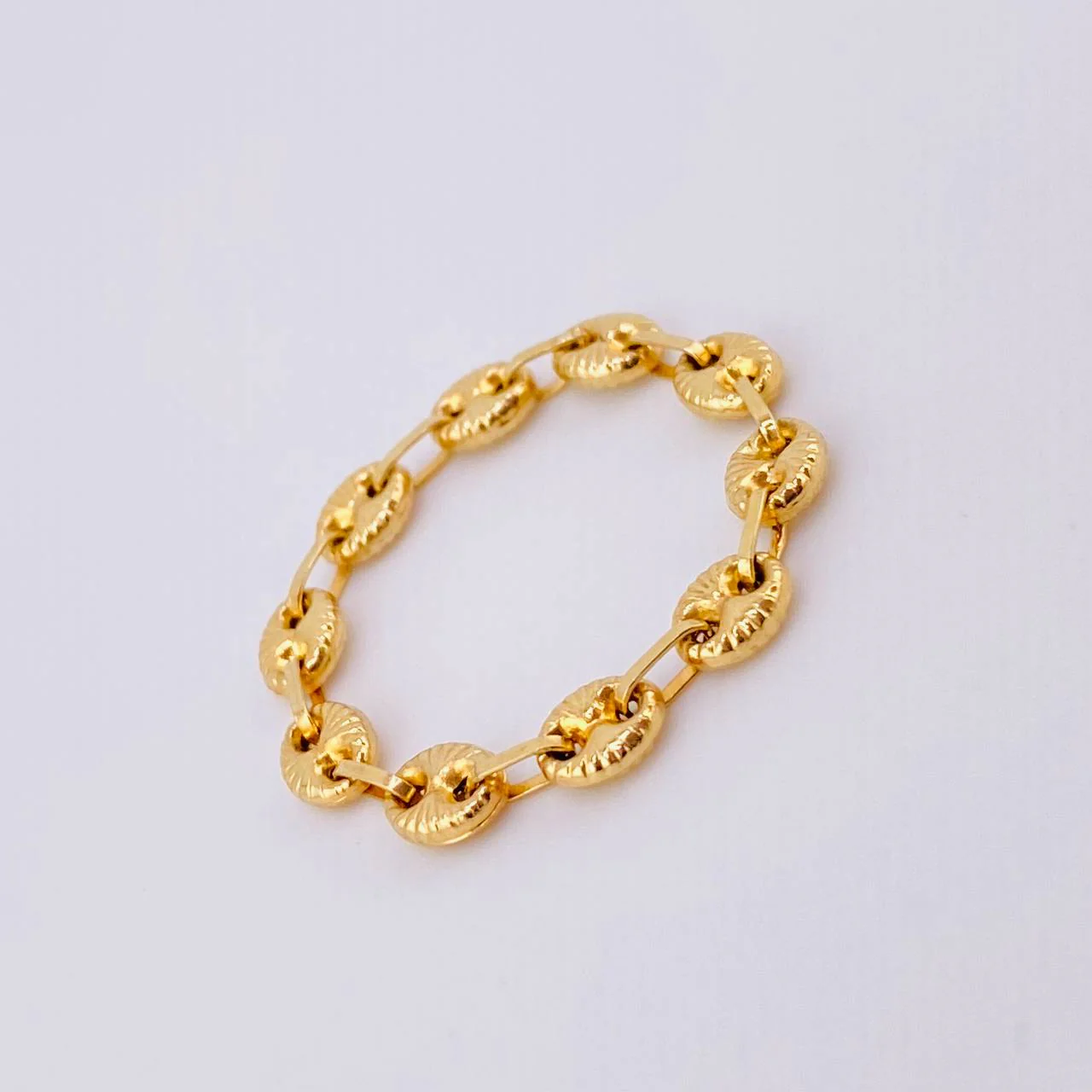 Anillo Gc Diamantado 0.85gr / T9 1/4 - T9 1/2 / 3mm Oro Amarillo 18K © - Image 2