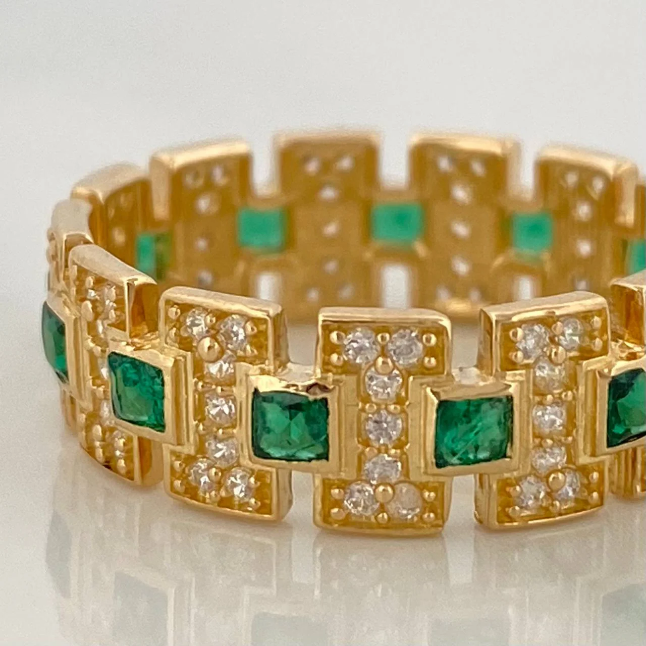 Anillo Glam 4.2gr / T7 1/2 / Oro Amarillo 18K % - Image 2