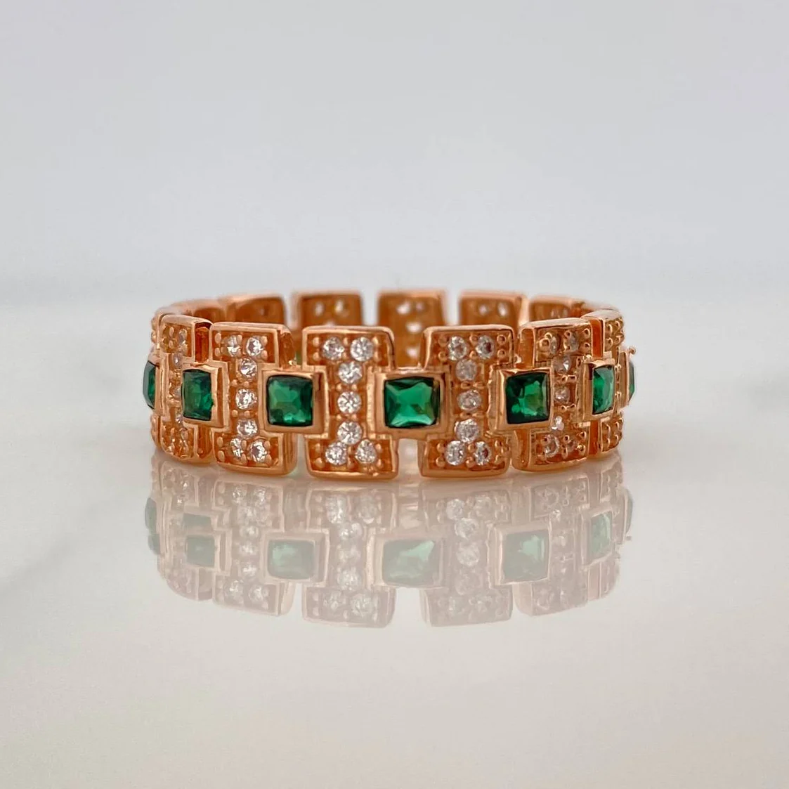 Anillo Glam 5.05gr / T9 1/4 / Oro Rosa 18K $