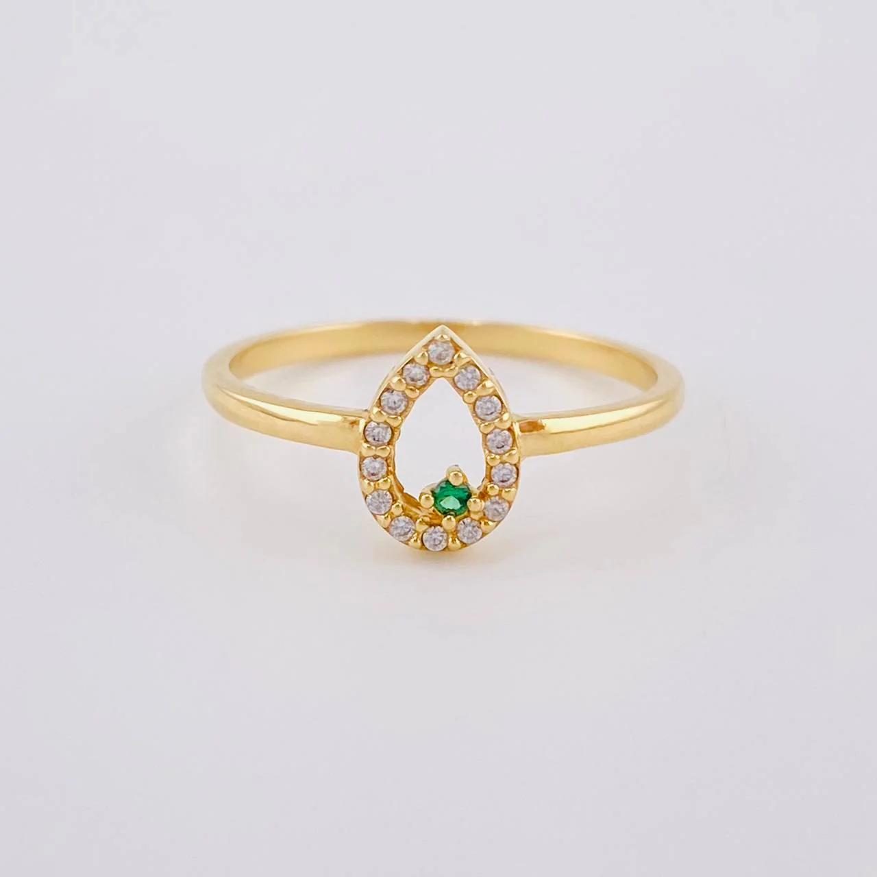 Anillo Gota Chispa 2.2 g / T7 Oro Amarillo 18K