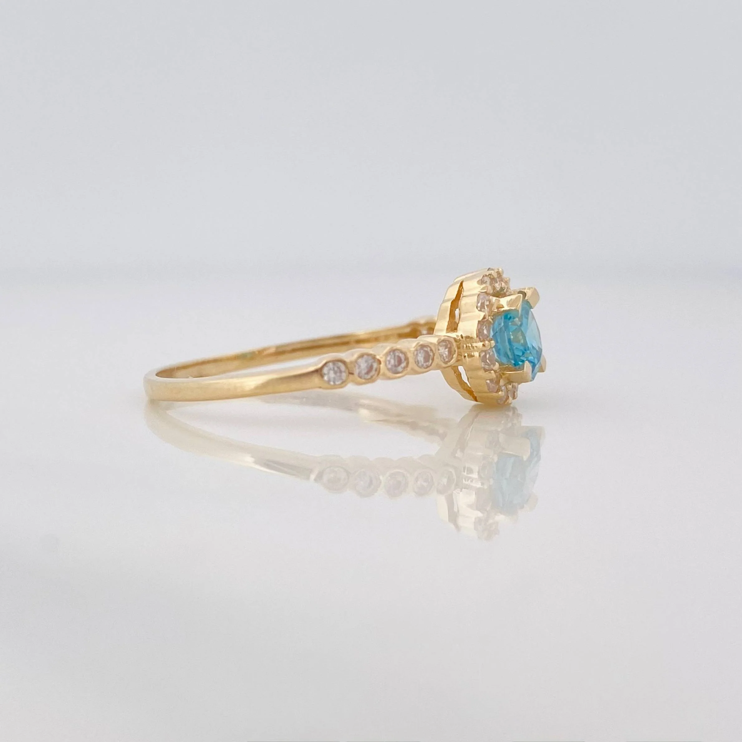 Anillo Halo 2.15 g / T7 3/4 Oro Amarillo 18K - Image 3