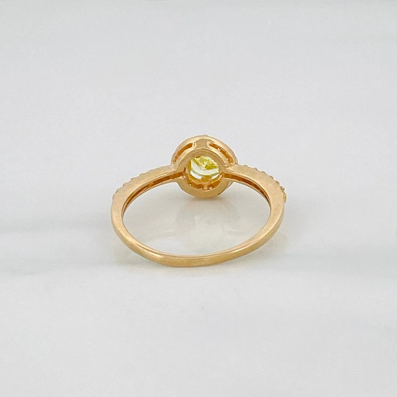 Anillo Halo 2 g / T7 1/4 Oro Amarillo 18K - Image 4