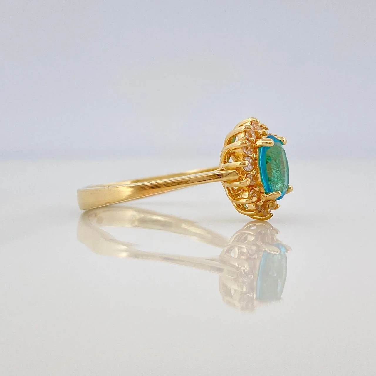 Anillo Halo 3.3 g / T7 1/4 Oro Amarillo 18K - Image 3