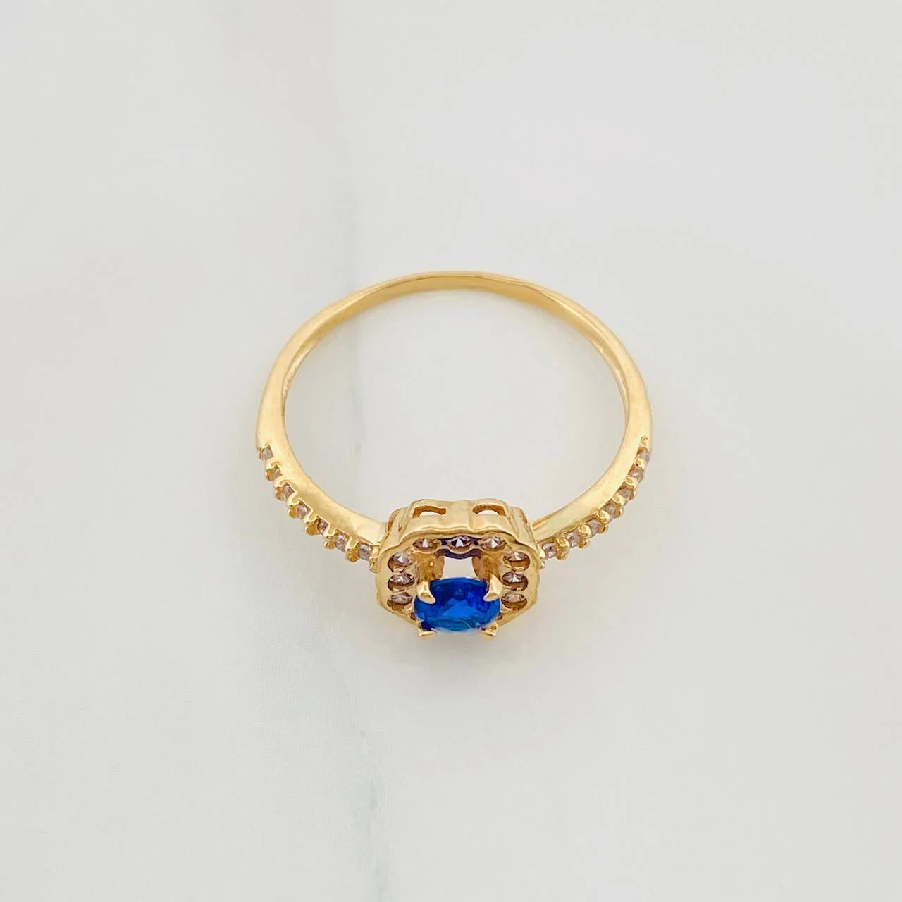 Anillo Halo Circular 1.75 g / T6 3/4 Oro Amarillo 18K - Image 2