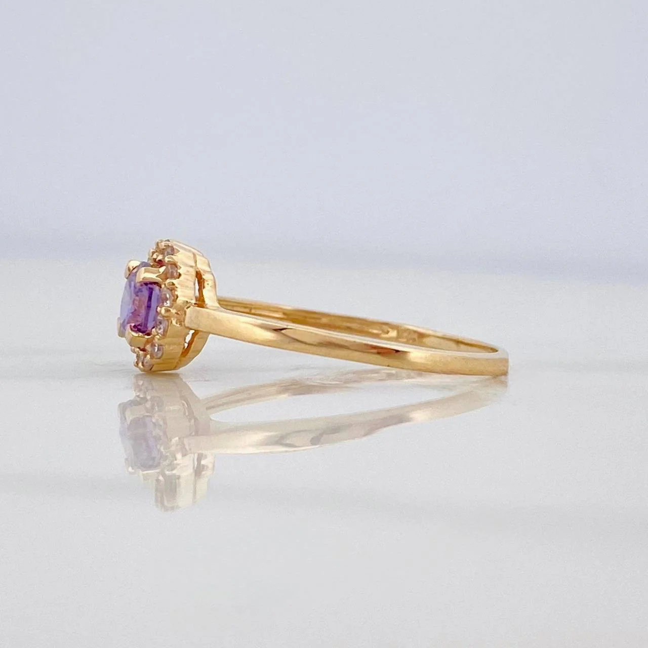 Anillo Halo Circulo 1.8g / T7 1/2 Oro Amarillo 18K - Image 2