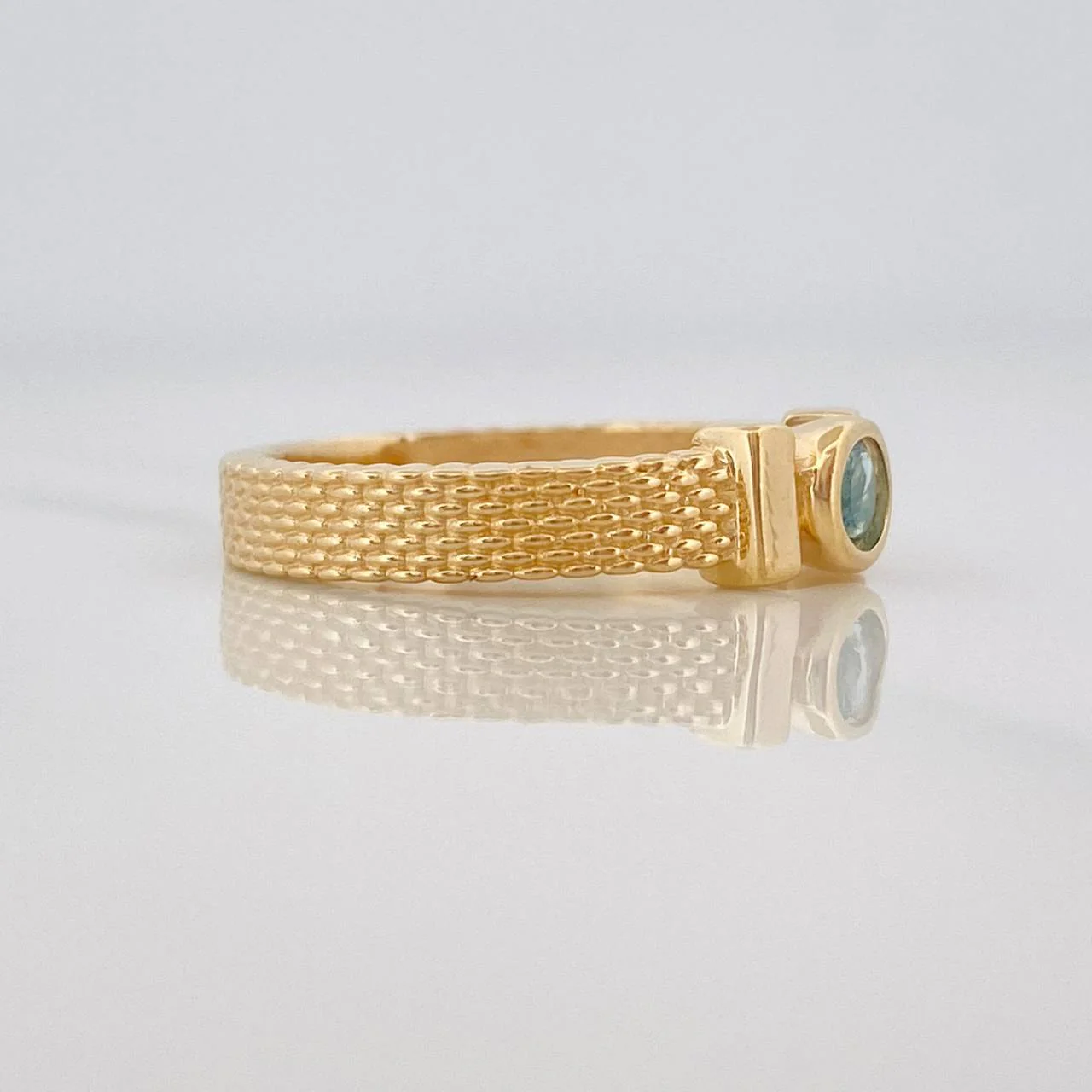 Anillo Halo Correa 3.7g / T6 Oro Amarillo 18K - Image 3