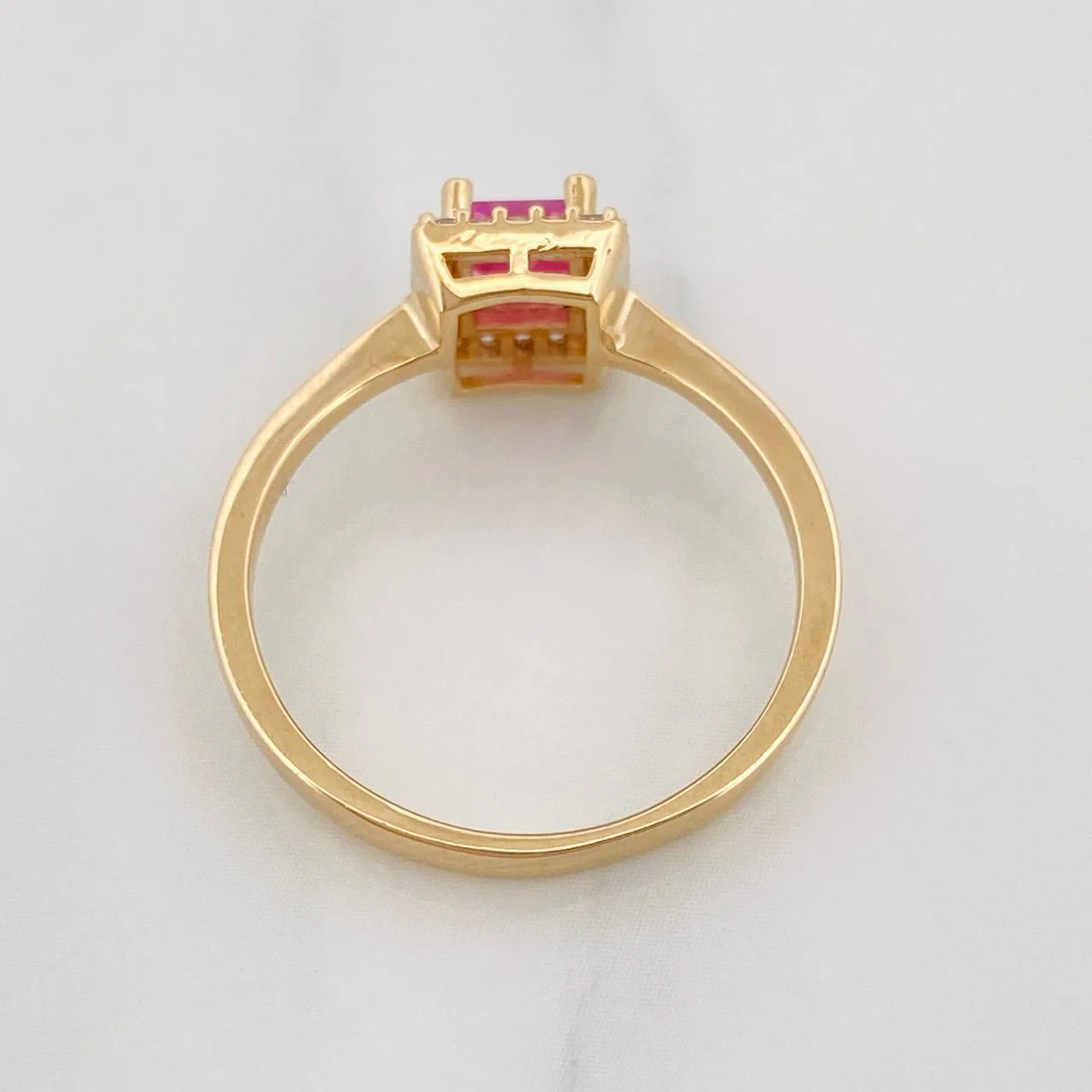 Anillo Halo Crudado 2.8g / T7 Oro Amarillo 18K - Image 4