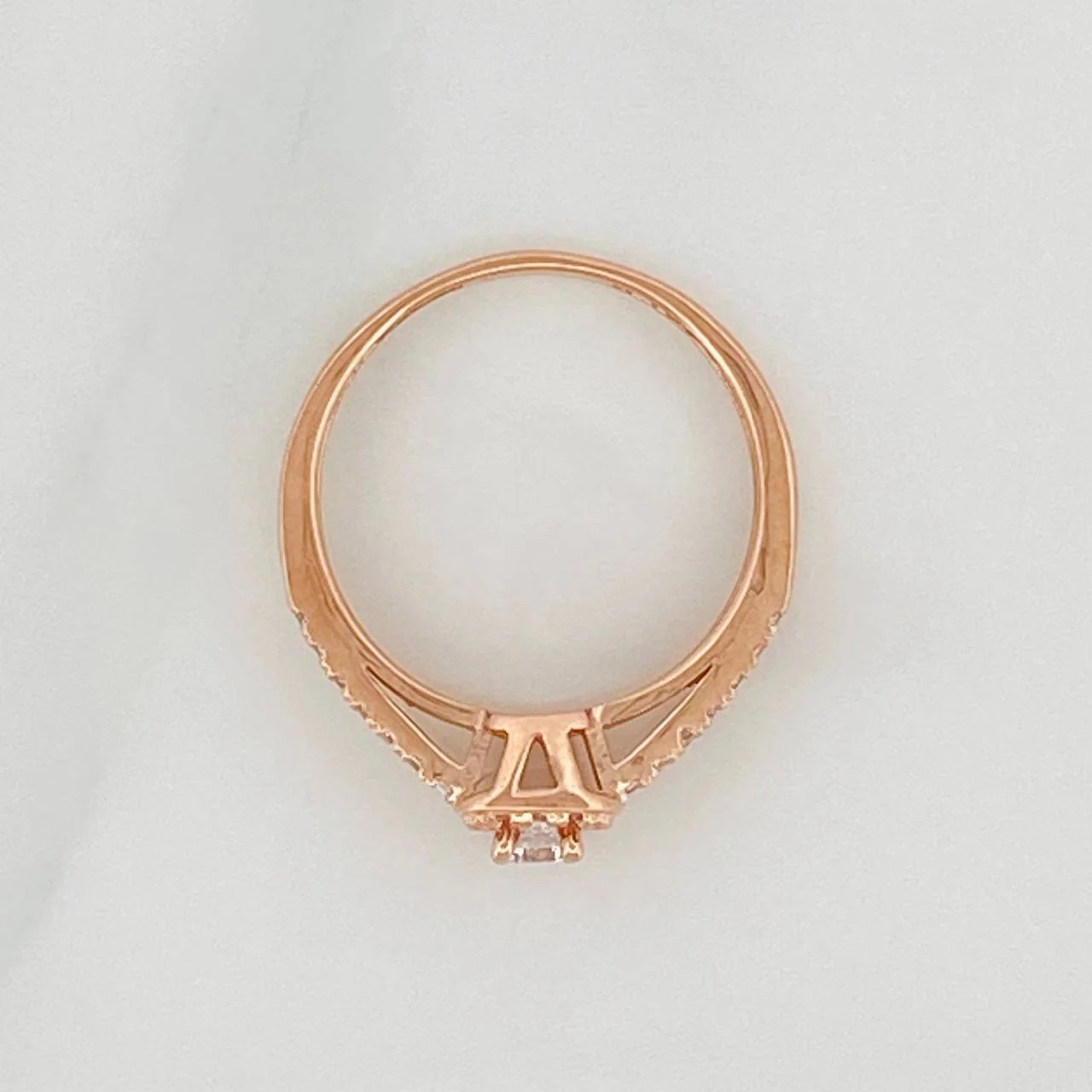 Anillo Halo Cuadrado 2.4gr / T6 1/2 / Oro Rosa 18K % - Image 3
