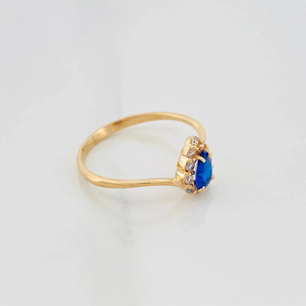 Anillo Halo Gota 1.65 g / T7 Oro Amarillo 18K - Image 3