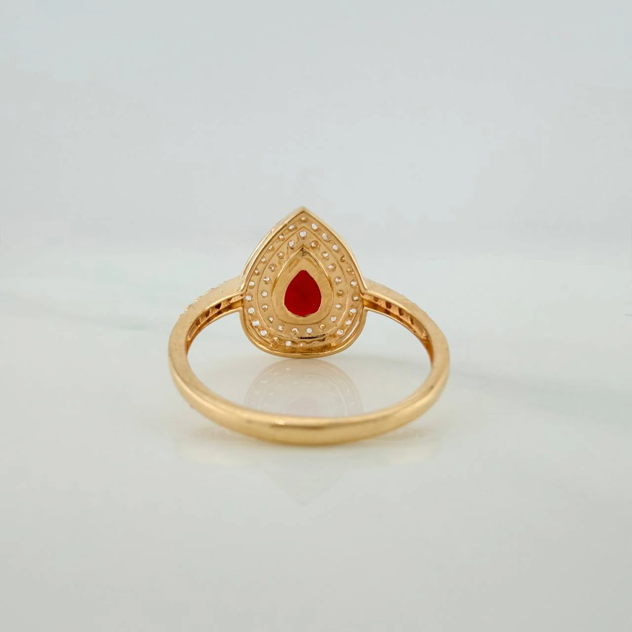 Anillo Halo Gota 2.3 g / T6 Oro Amarillo 18K - Image 4