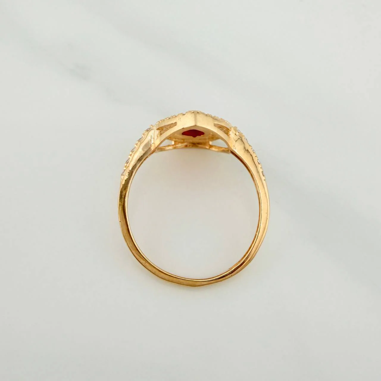Anillo Halo Gota 2.3 g / T6 Oro Amarillo 18K - Image 5
