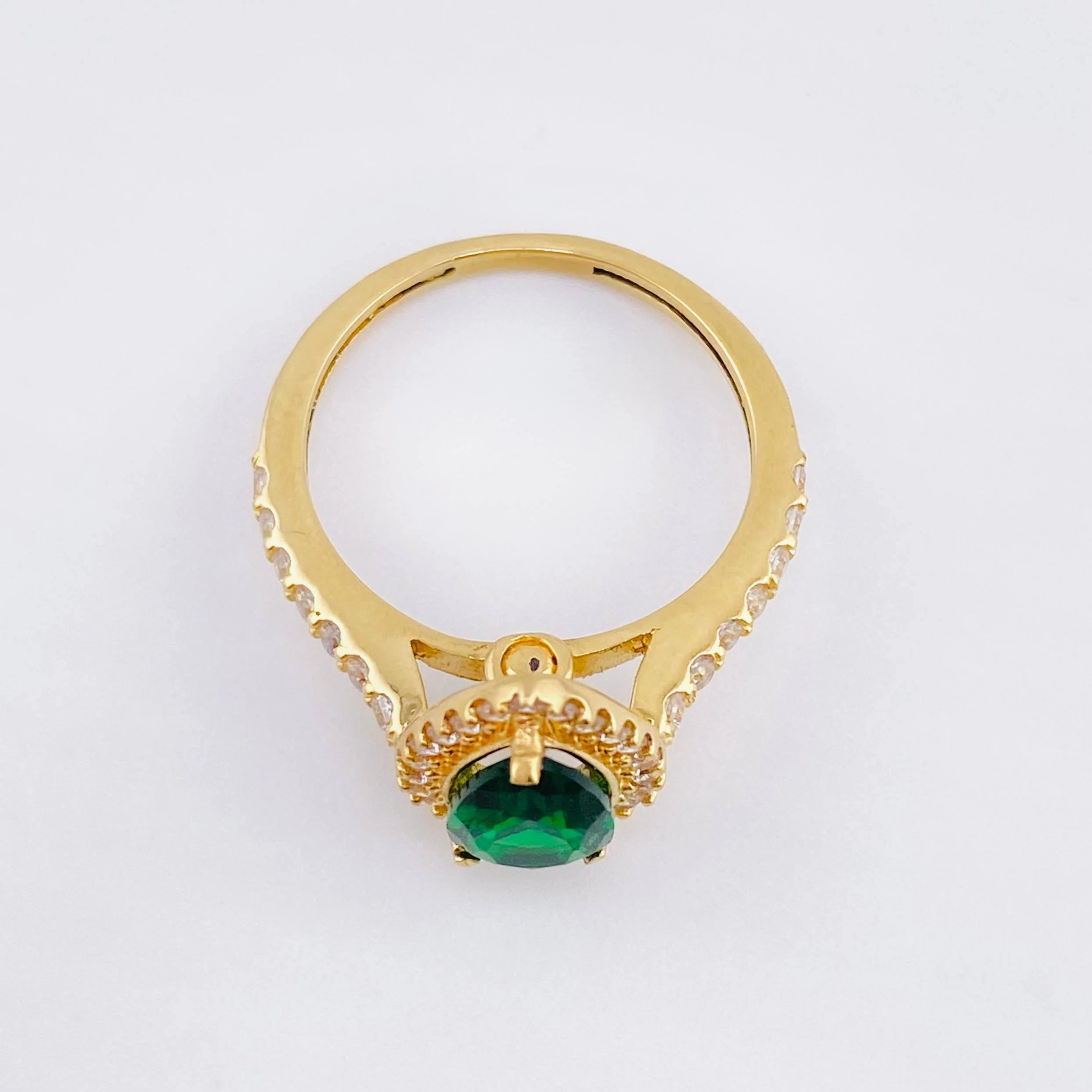 Anillo Halo Gota 4.2gr / T7 1/4 / Oro Amarillo 18K * - Image 3