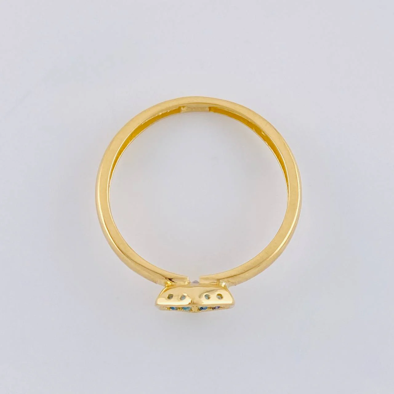 Anillo Halo Hexagonal 2 g / T7 Oro Amarillo 18K - Image 3