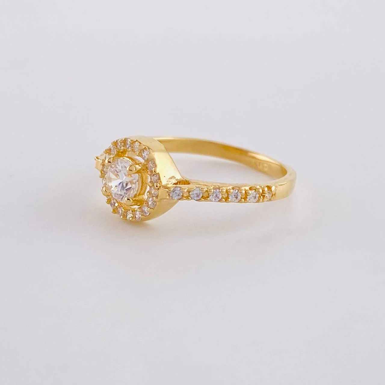 Anillo Halo Redondo 2.3g / T5 1/4 Oro Amarillo 18K - Image 2