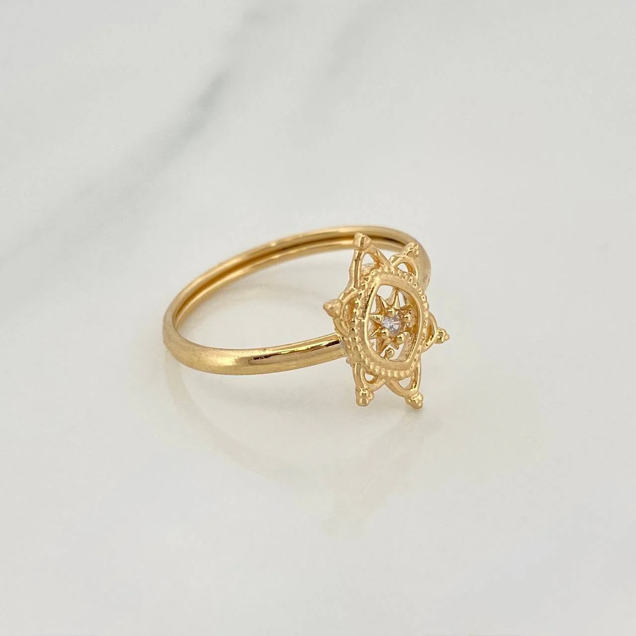 Anillo Helios 1.35gr / T7 1/4 / Oro Amarillo 18K & - Image 3