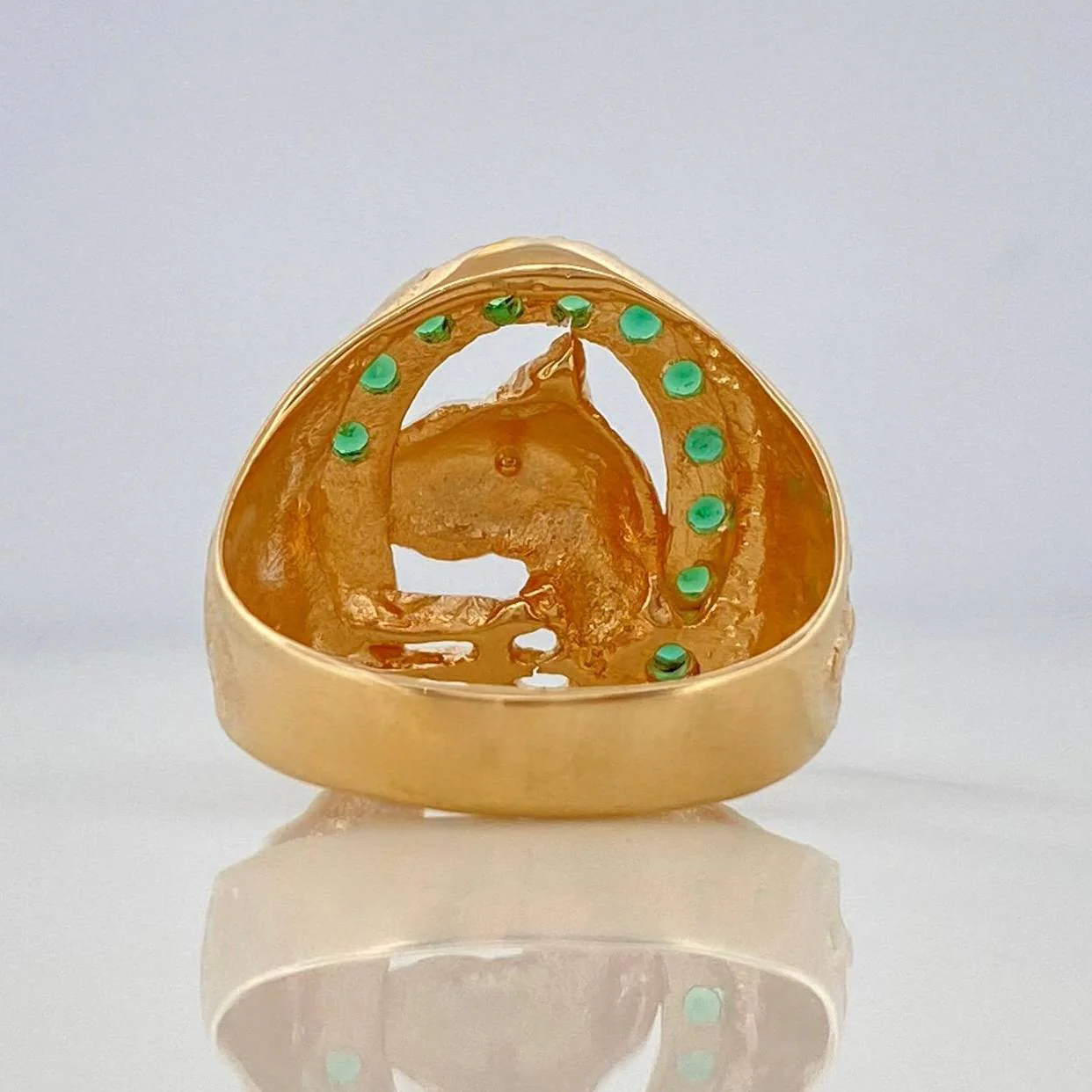 Anillo Herradura Caballo 10.1 g / T10 Oro Amarillo 18K - Image 4