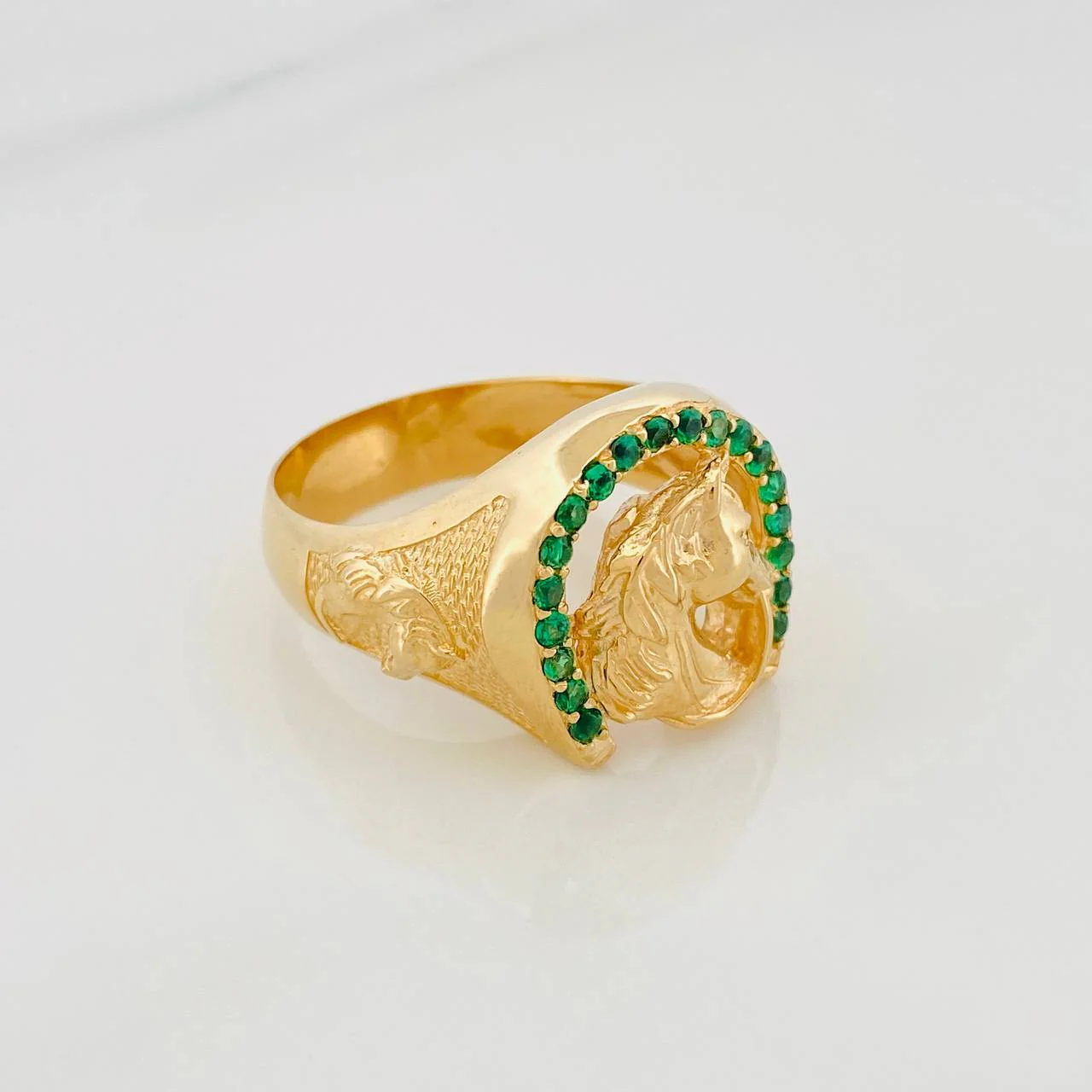 Anillo Herradura Caballo 13.3 g / T11 1/4 Oro Amarillo 18K - Image 3