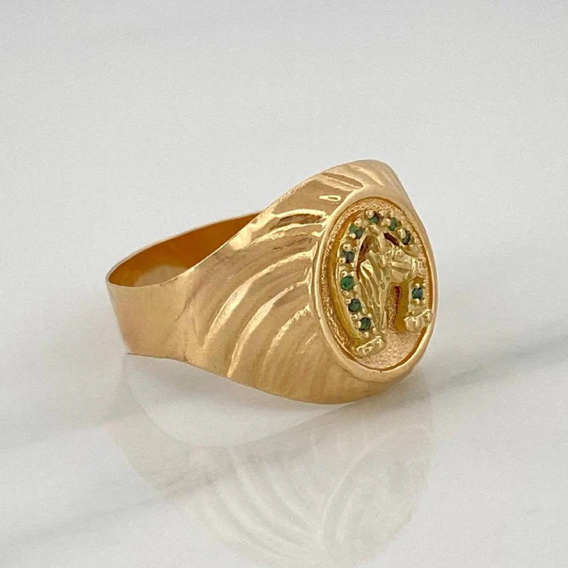 Anillo Herradura Caballo 3.95 g / T11 1/2 Oro Amarillo 18K - Image 3