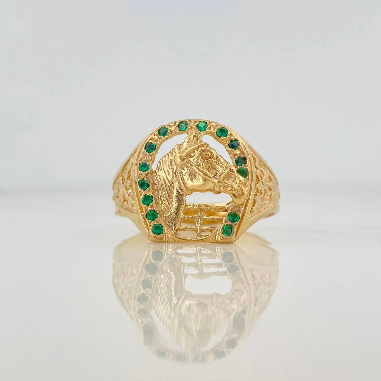 Anillo Herradura Caballo 7.45g / T14 1/4 Oro Amarillo 18K