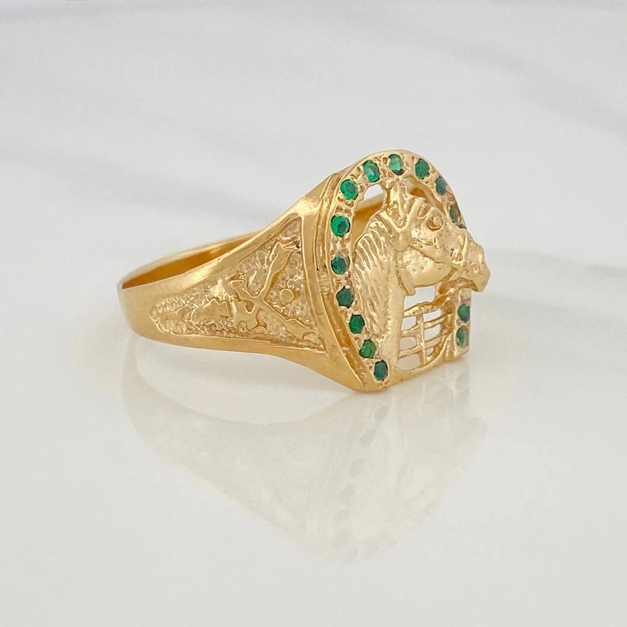 Anillo Herradura Caballo 7.45g / T14 1/4 Oro Amarillo 18K - Image 3