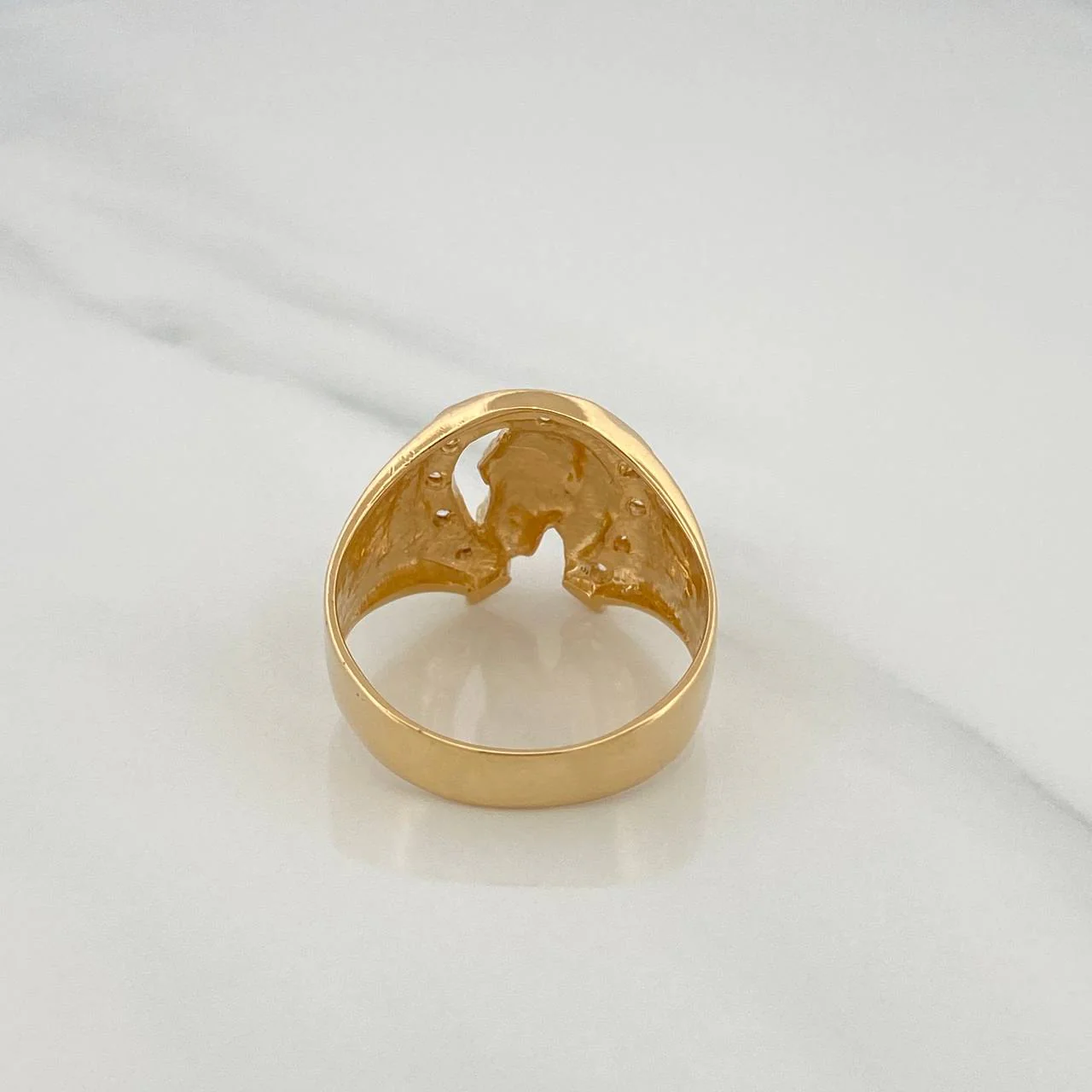 Anillo Herradura Caballo 7.95gr / T10 1/4 / Oro Amarillo 18K - Image 4