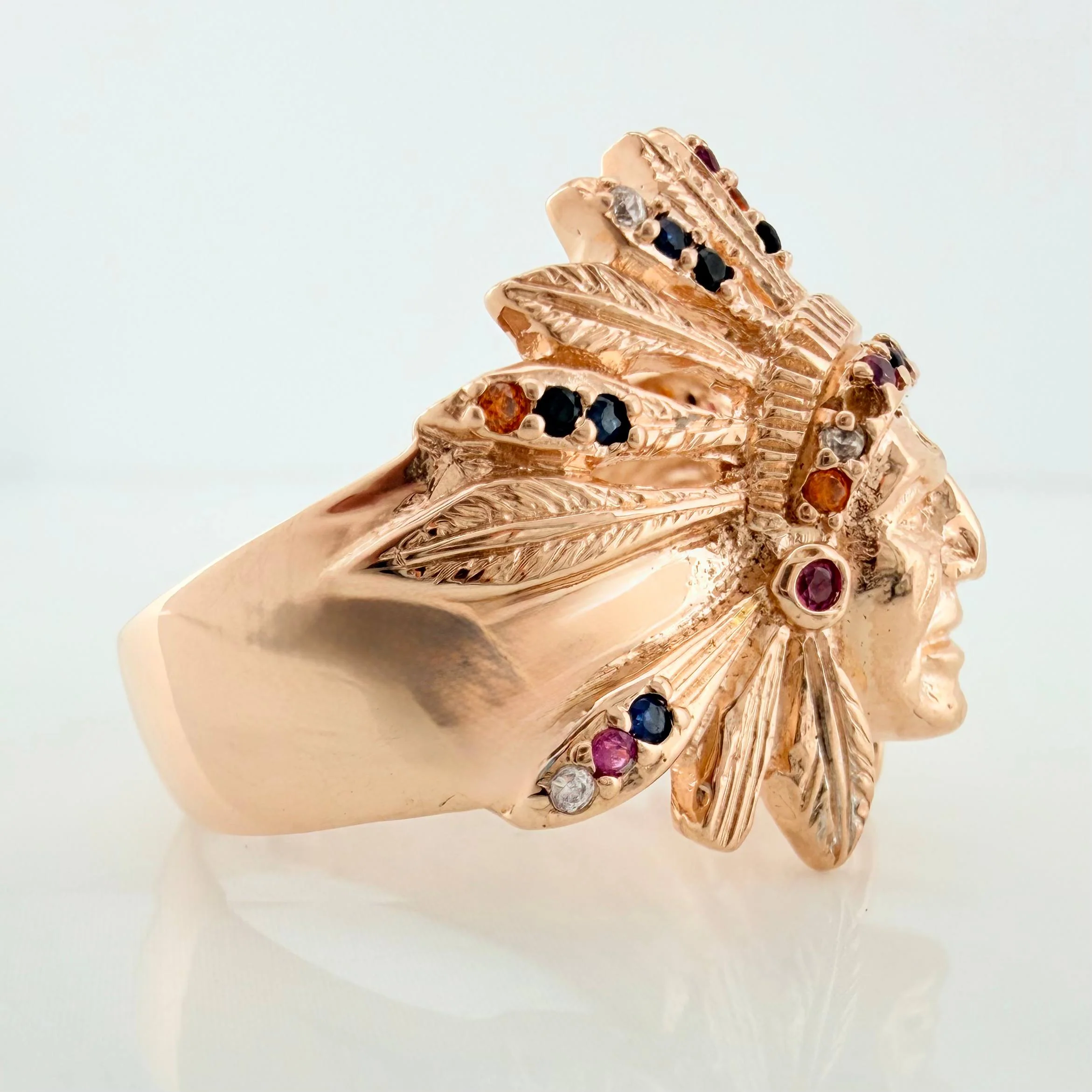 Anillo Indio 8.85 g / T10 Oro Rosa 18K - Image 3