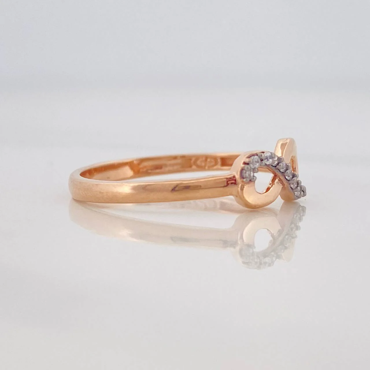 Anillo Infinito 1.8g / T7 Oro Rosa 18K - Image 2