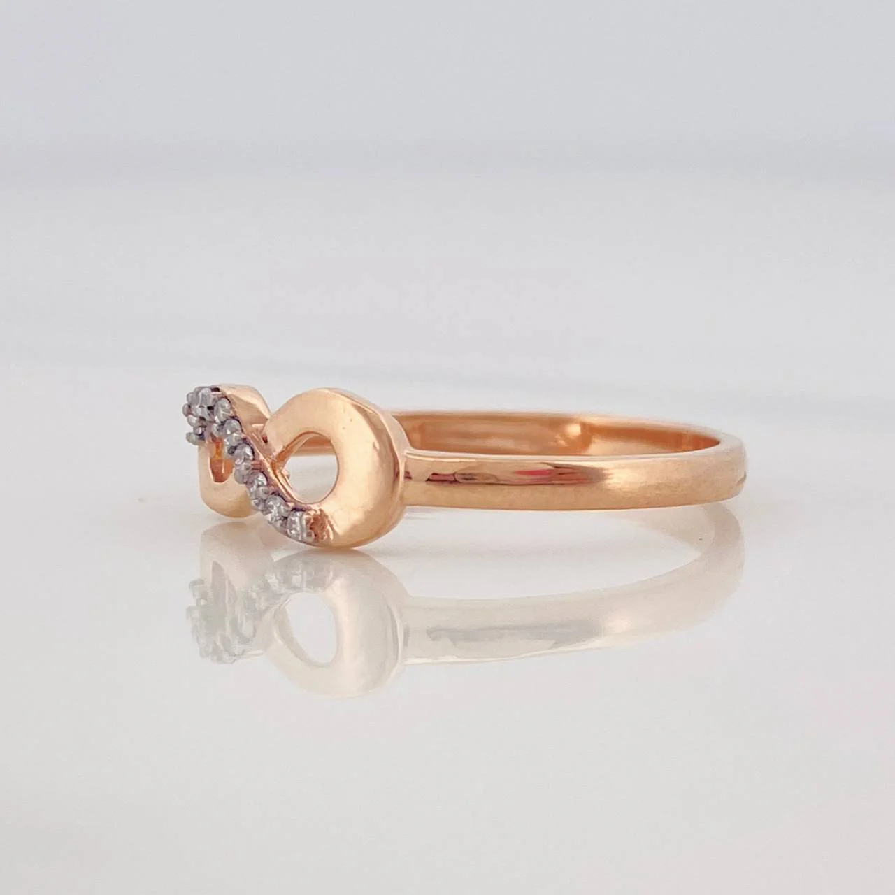 Anillo Infinito 1.8g / T7 Oro Rosa 18K - Image 3