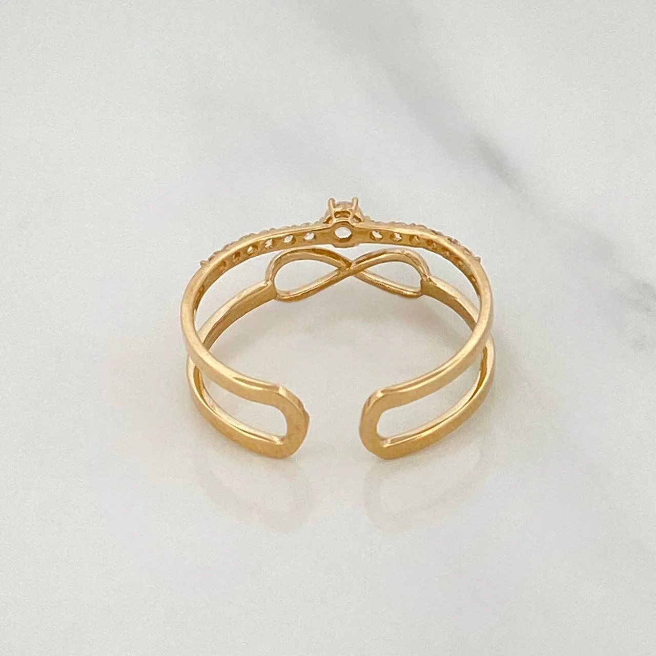 Anillo Infinito Churumbela 1.8 g / T7 1/4 Oro Amarillo 18K - Image 4
