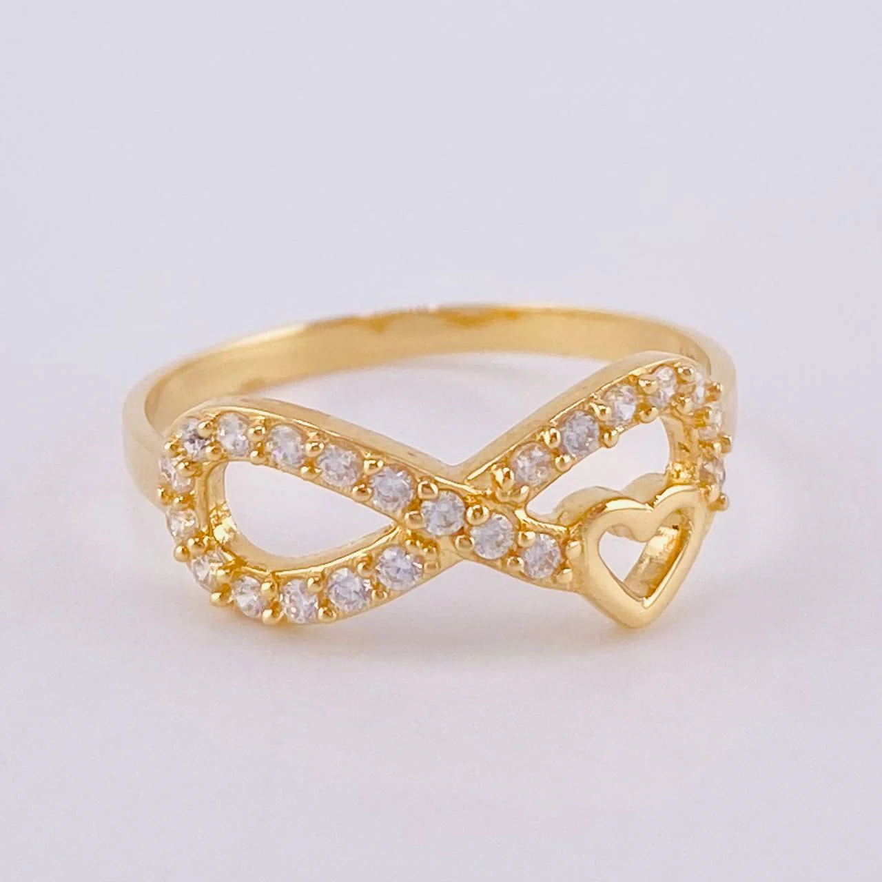Anillo Infinito Corazón 1.7gr / T5 1/2 / Oro Amarillo 18K *