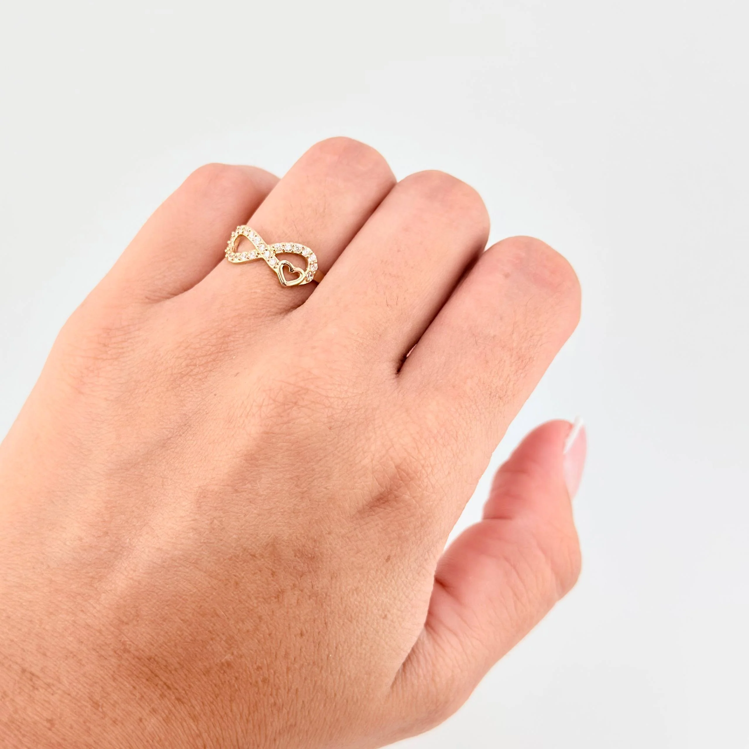Anillo Infinito Corazón 1.7gr / T5 1/2 / Oro Amarillo 18K * - Image 4