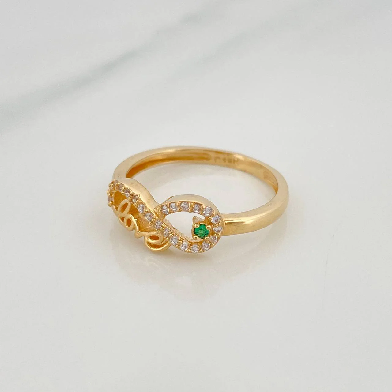 Anillo Infinito Love 2.55 g / T7 Oro Amarillo 18K - Image 2