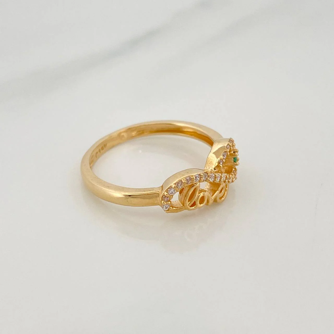 Anillo Infinito Love 2.55 g / T7 Oro Amarillo 18K - Image 3