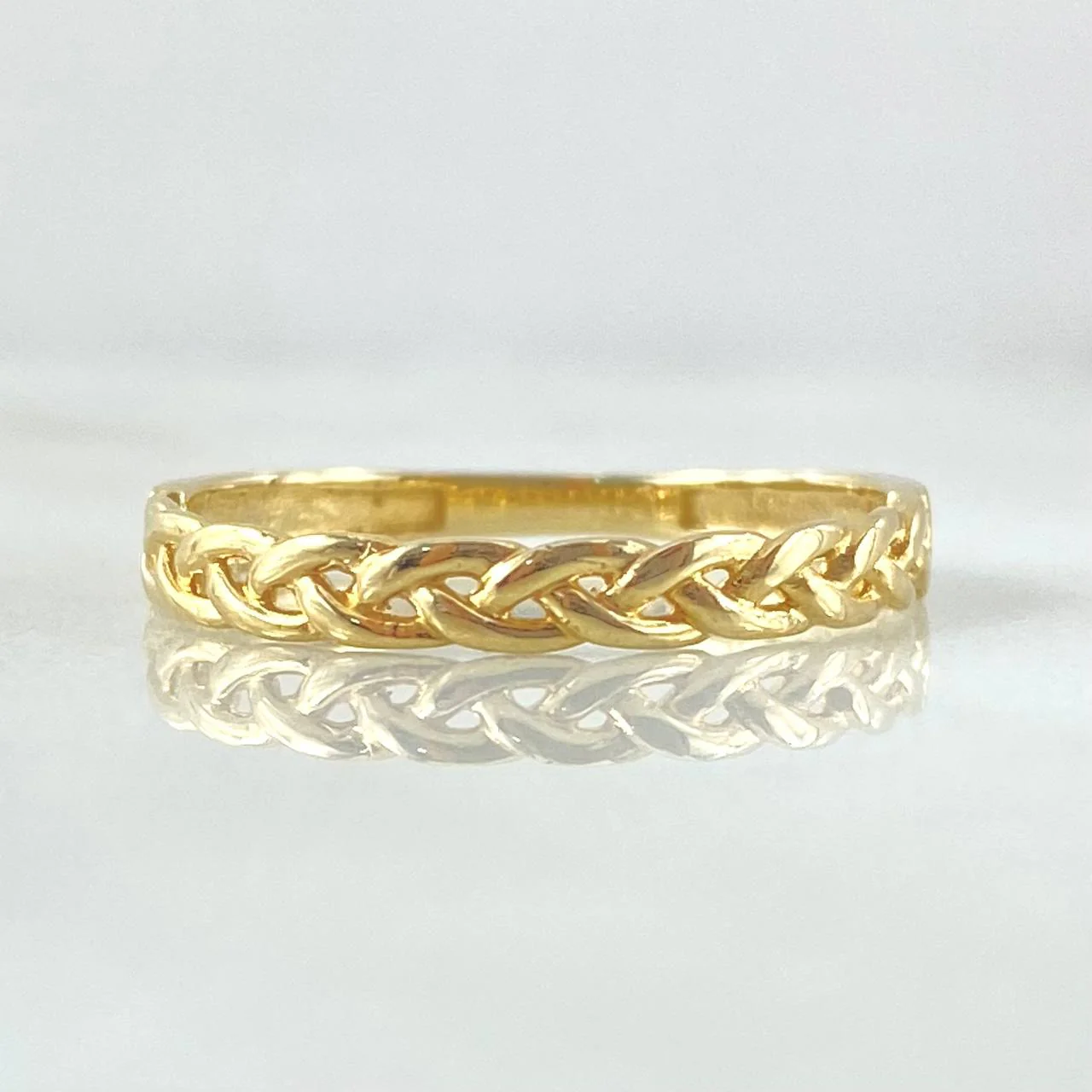Anillo Lazo Trenzado 1.35gr / T6 / Oro Amarillo 18K *