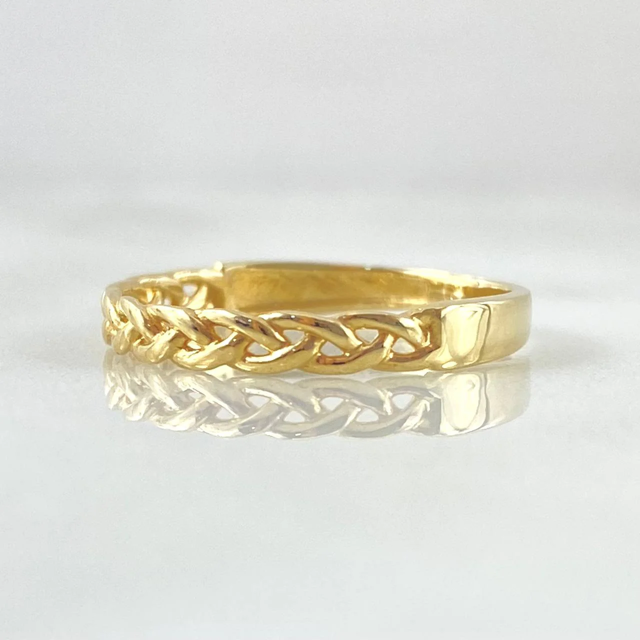 Anillo Lazo Trenzado 1.35gr / T6 / Oro Amarillo 18K * - Image 2