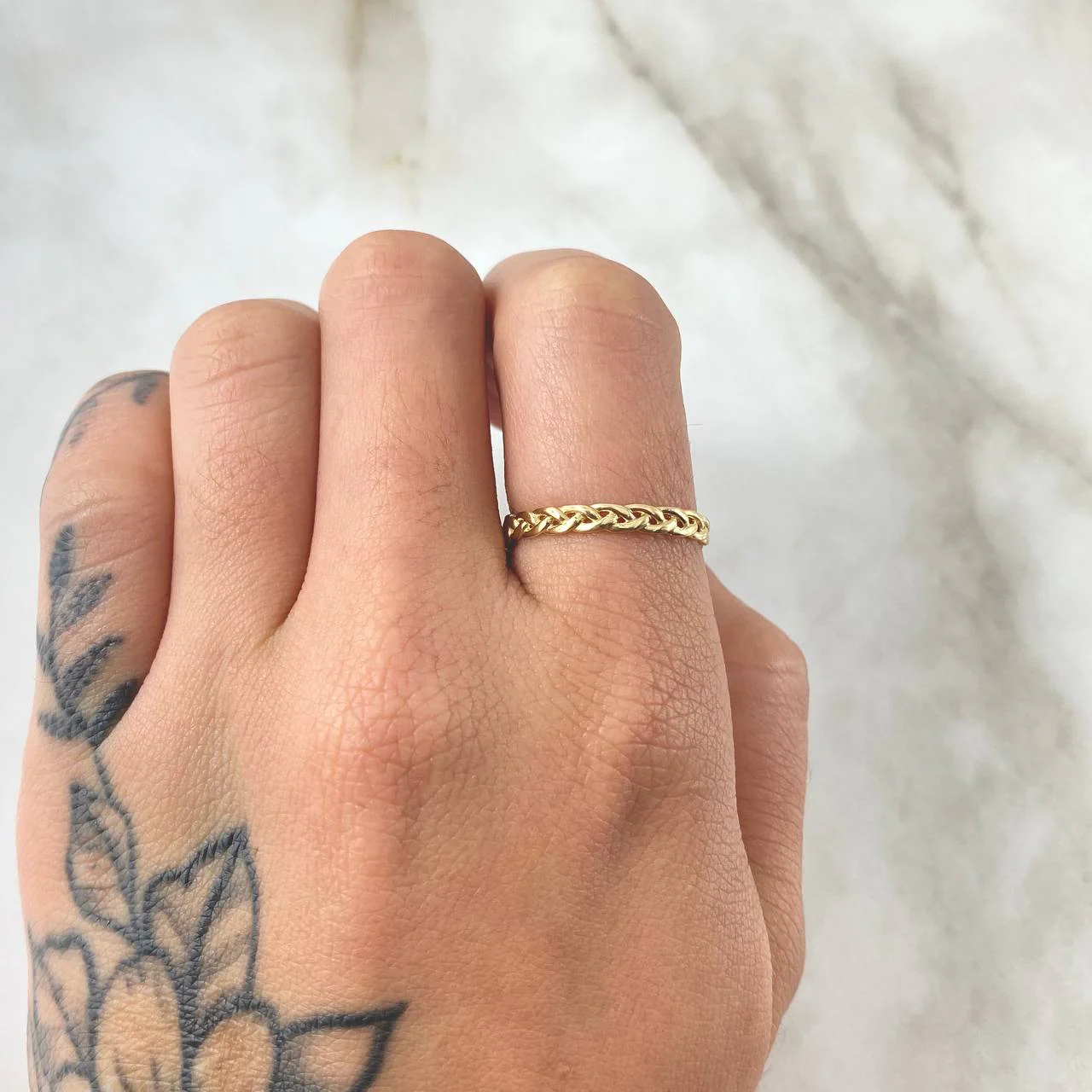 Anillo Lazo Trenzado 1.35gr / T6 / Oro Amarillo 18K * - Image 4