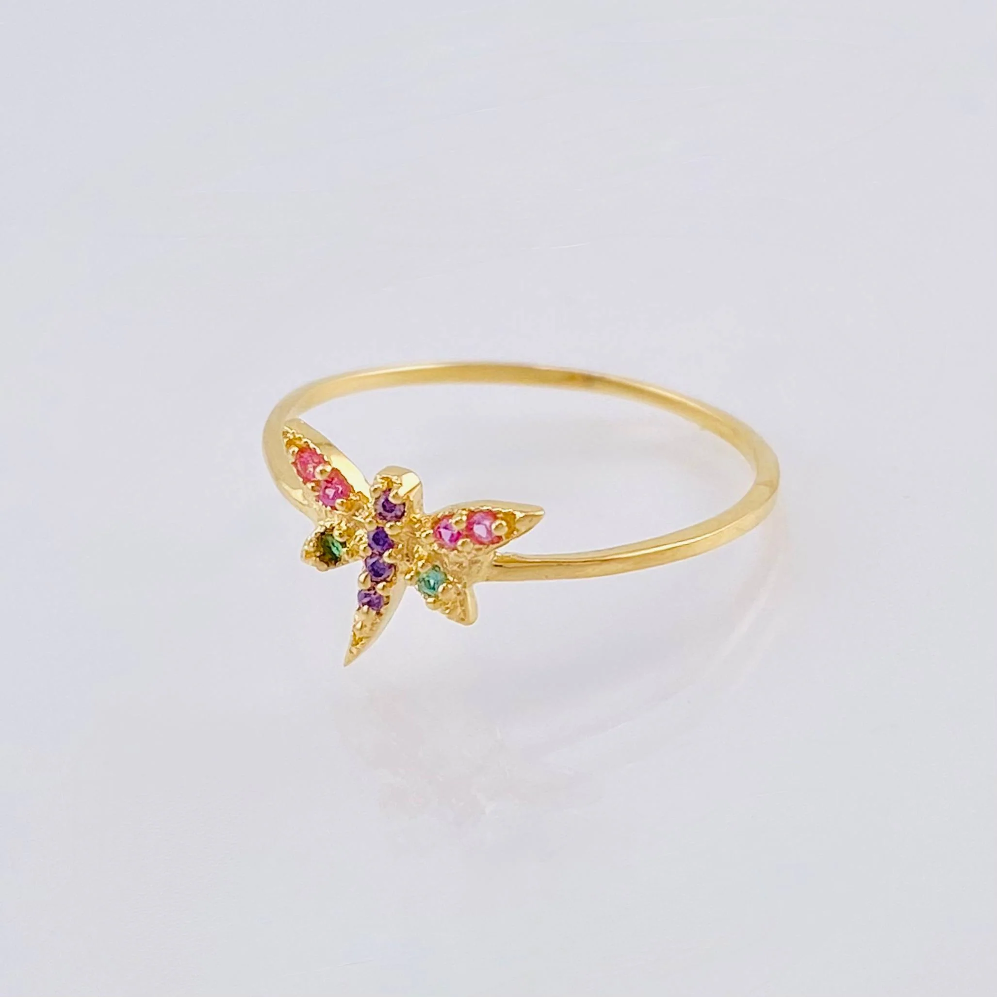 Anillo Libelula 0.9gr / T7 / Oro Amarillo 18K - Image 2