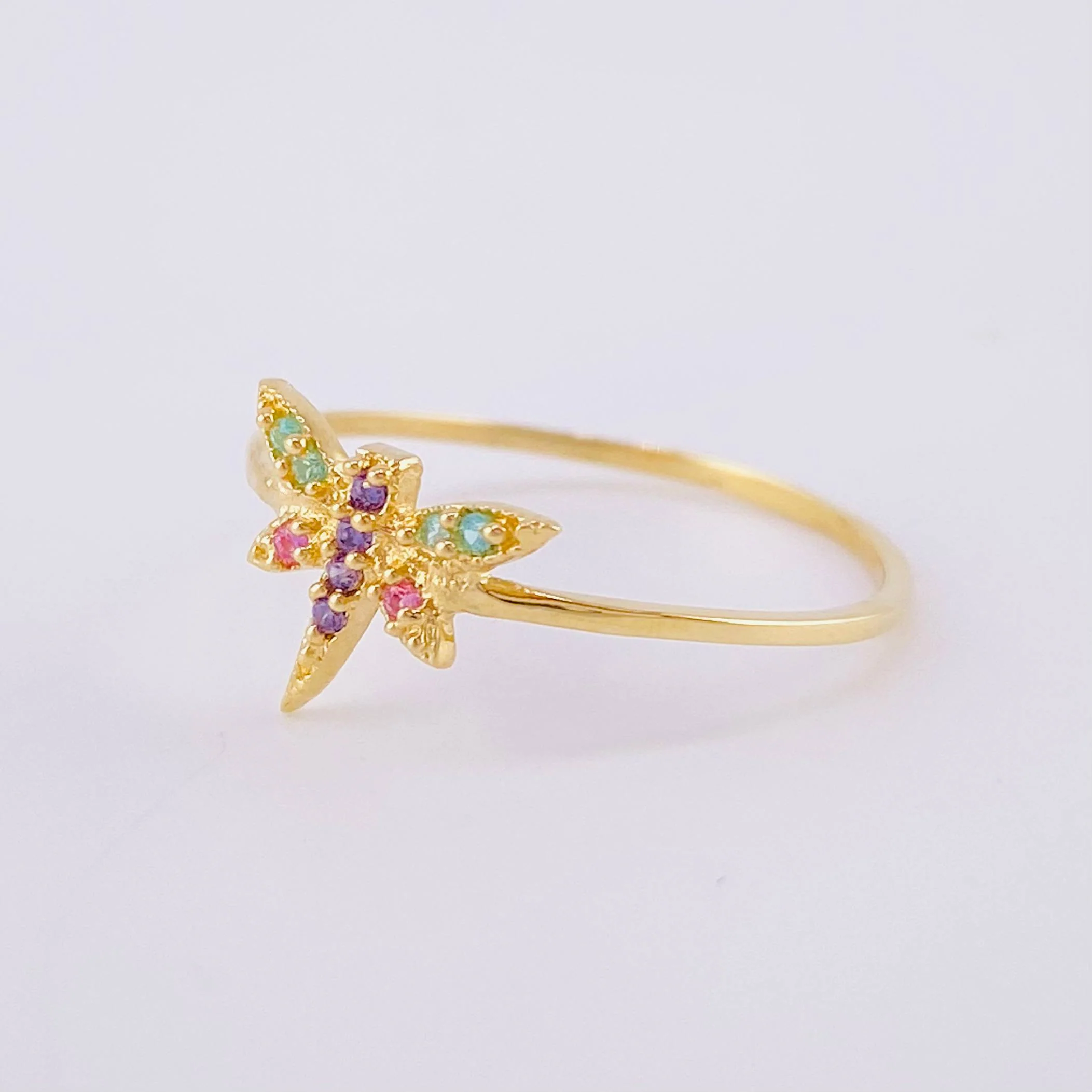 Anillo Libelula 1 g / T7 1/4 Oro Amarillo 18K - Image 2