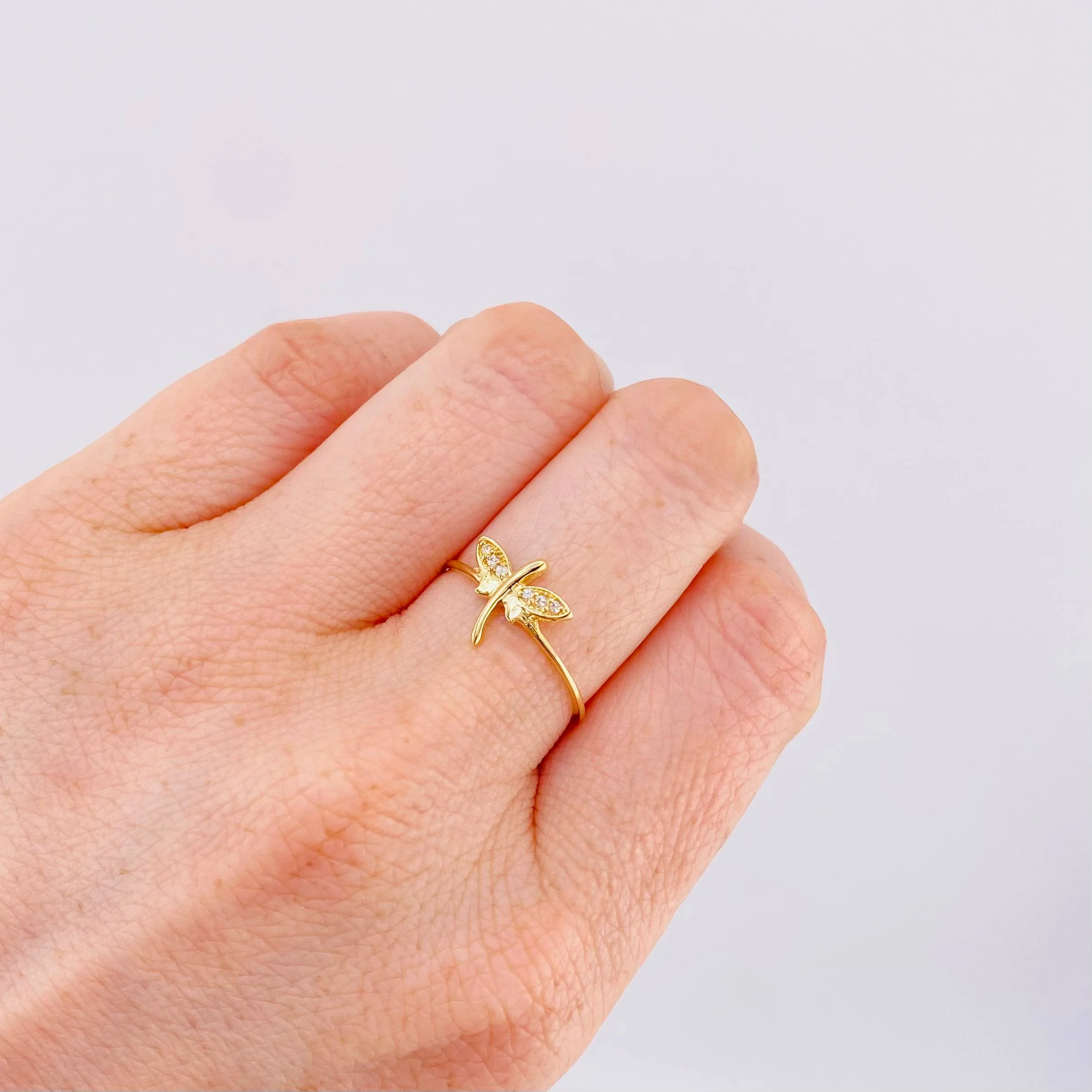 Anillo Libelula 1 g / T7 Oro Amarillo 18K - Image 4