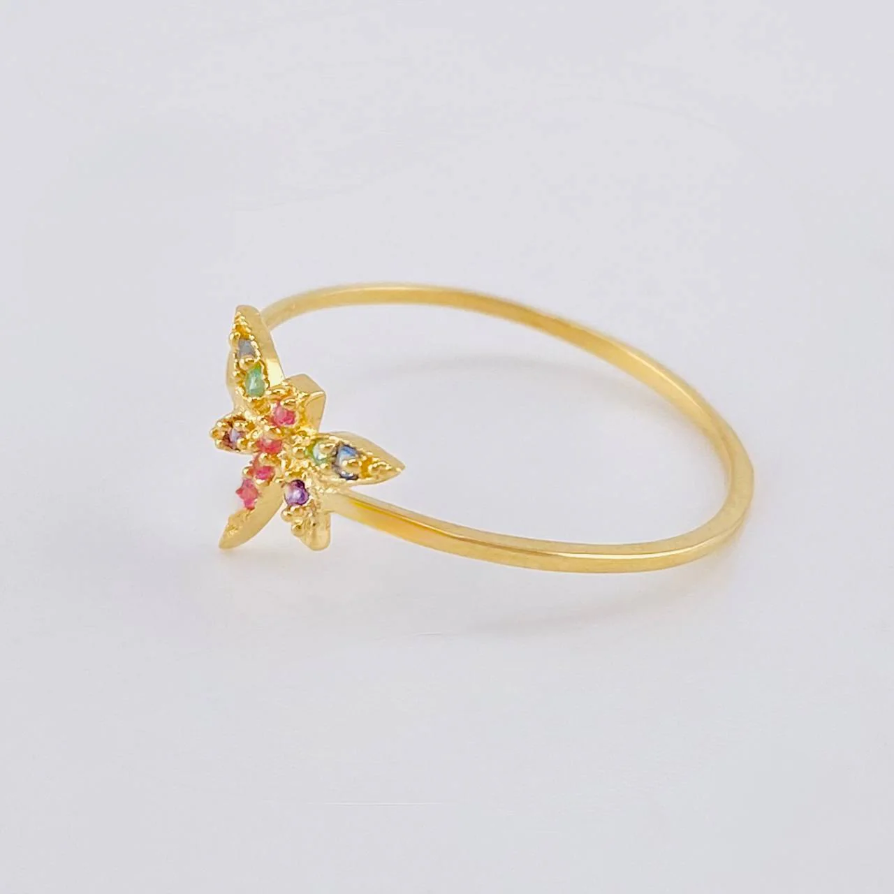 Anillo Libelula 1 g / T8 1/2 Oro Amarillo 18K - Image 2