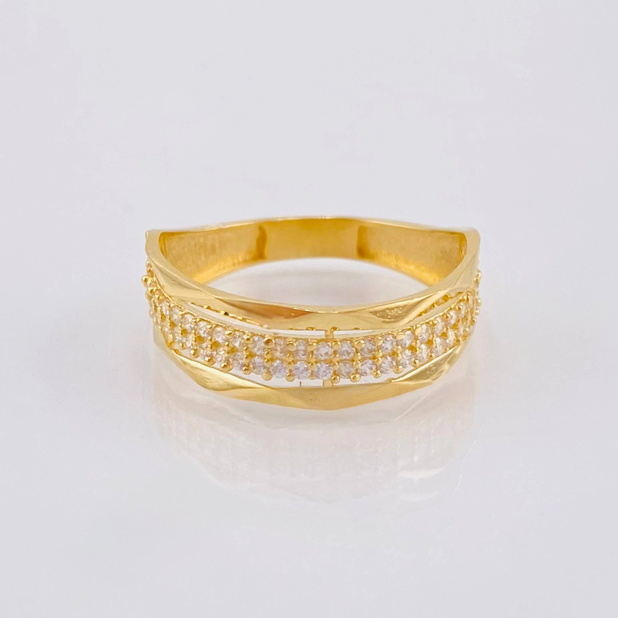 Anillo Linea Zigzag Interna 2.35gr / T8 / Oro Amarillo 18K *