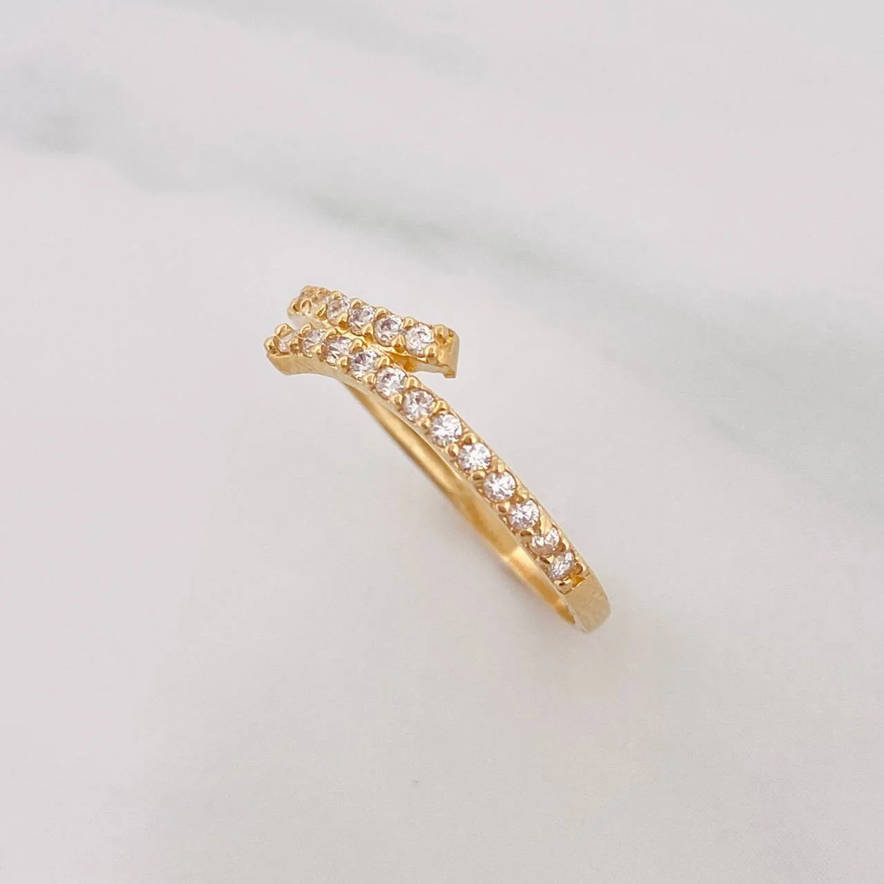 Anillo Lineas Cruzadas 1.25g / T6 1/4 Oro Amarillo 18K - Image 2