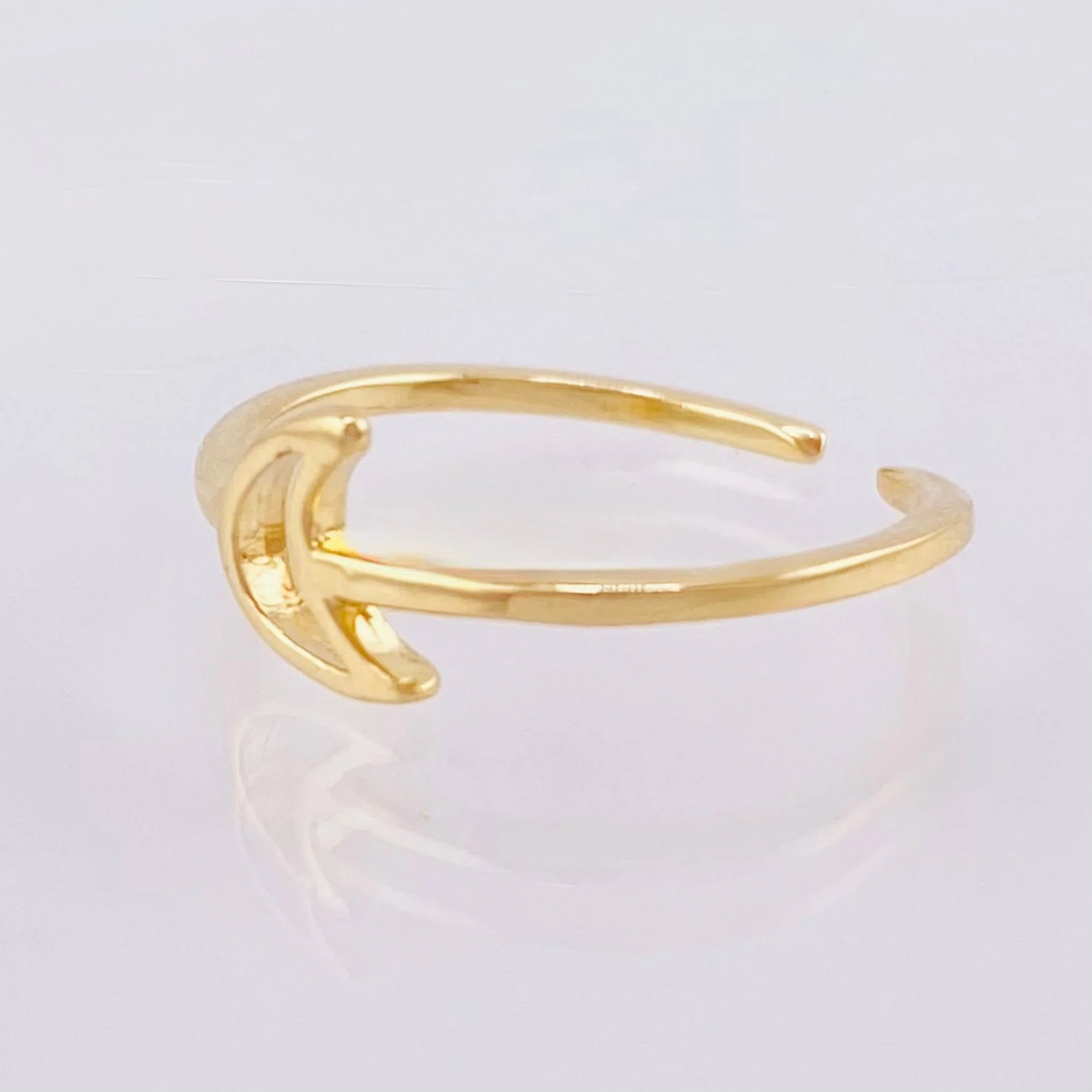 Anillo Luna 1gr / T3 3/4 / Oro Amarillo 18K - Image 2