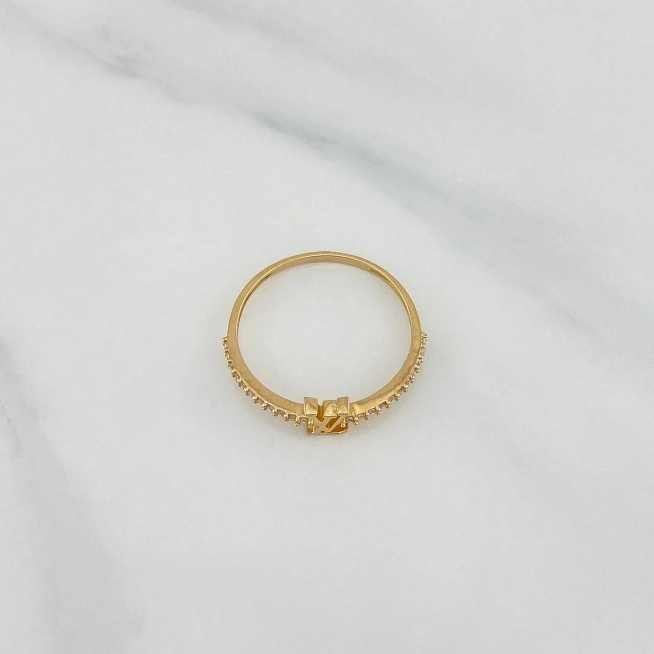 Anillo Lv 1.2 g / T7 1/2 Oro Amarillo 18K - Image 2