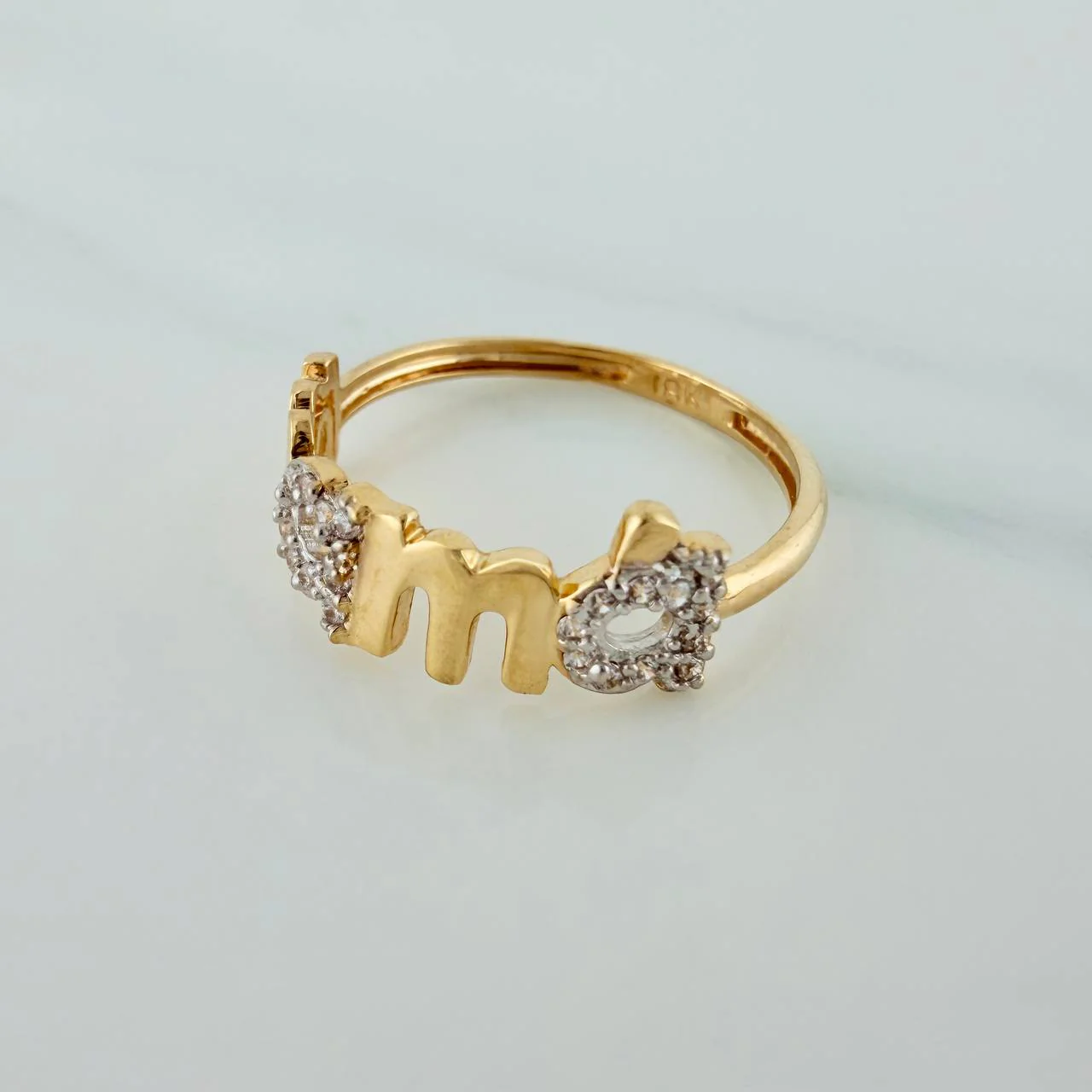 Anillo Mama 2gr / T6 3/4 / Dos Oros Amarillo Blanco 18K $ - Image 2