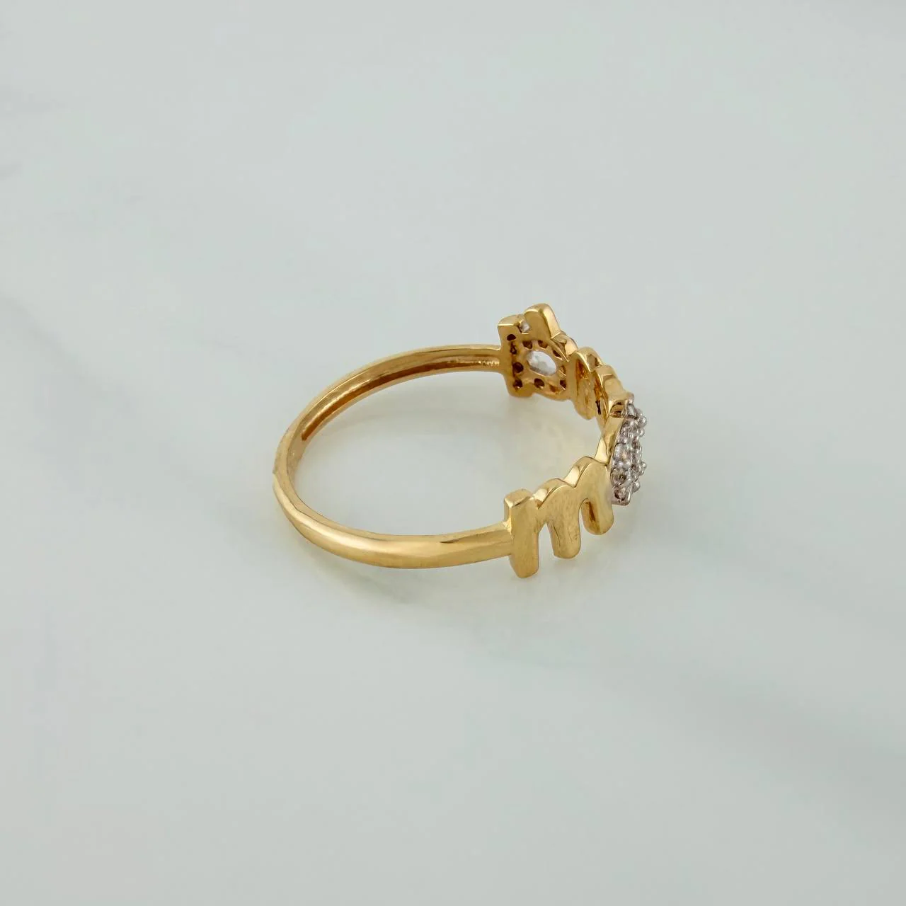 Anillo Mama 2gr / T6 3/4 / Dos Oros Amarillo Blanco 18K $ - Image 4