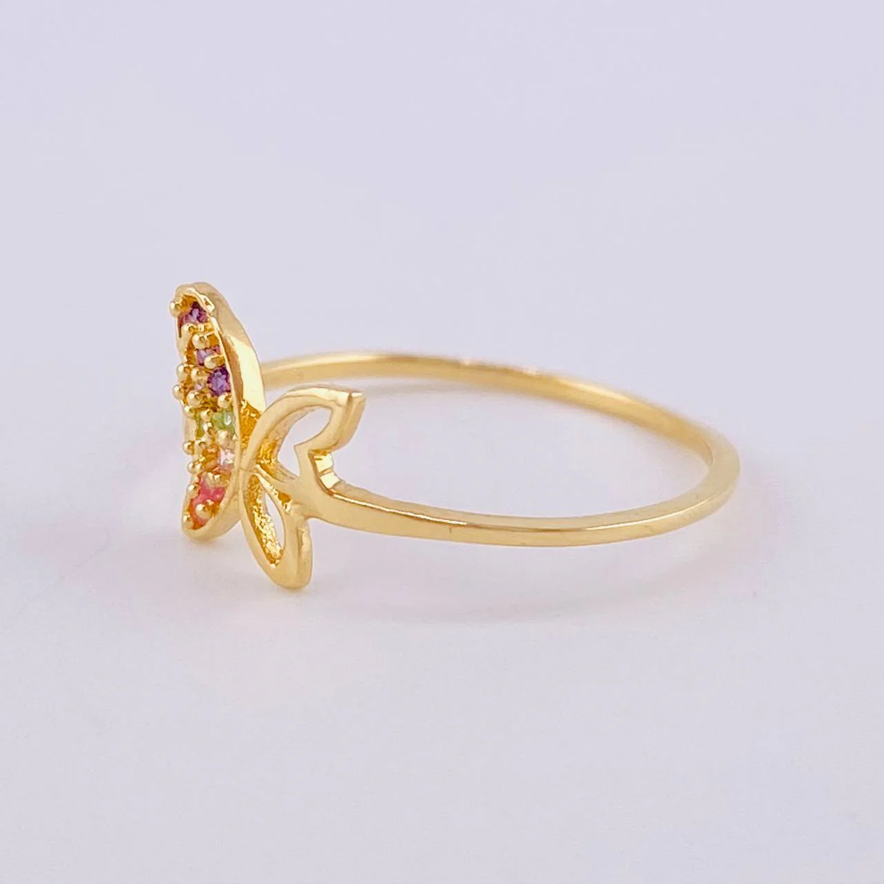 Anillo Mariposa 1.05 g / T5 1/2 Oro Amarillo 18K - Image 2